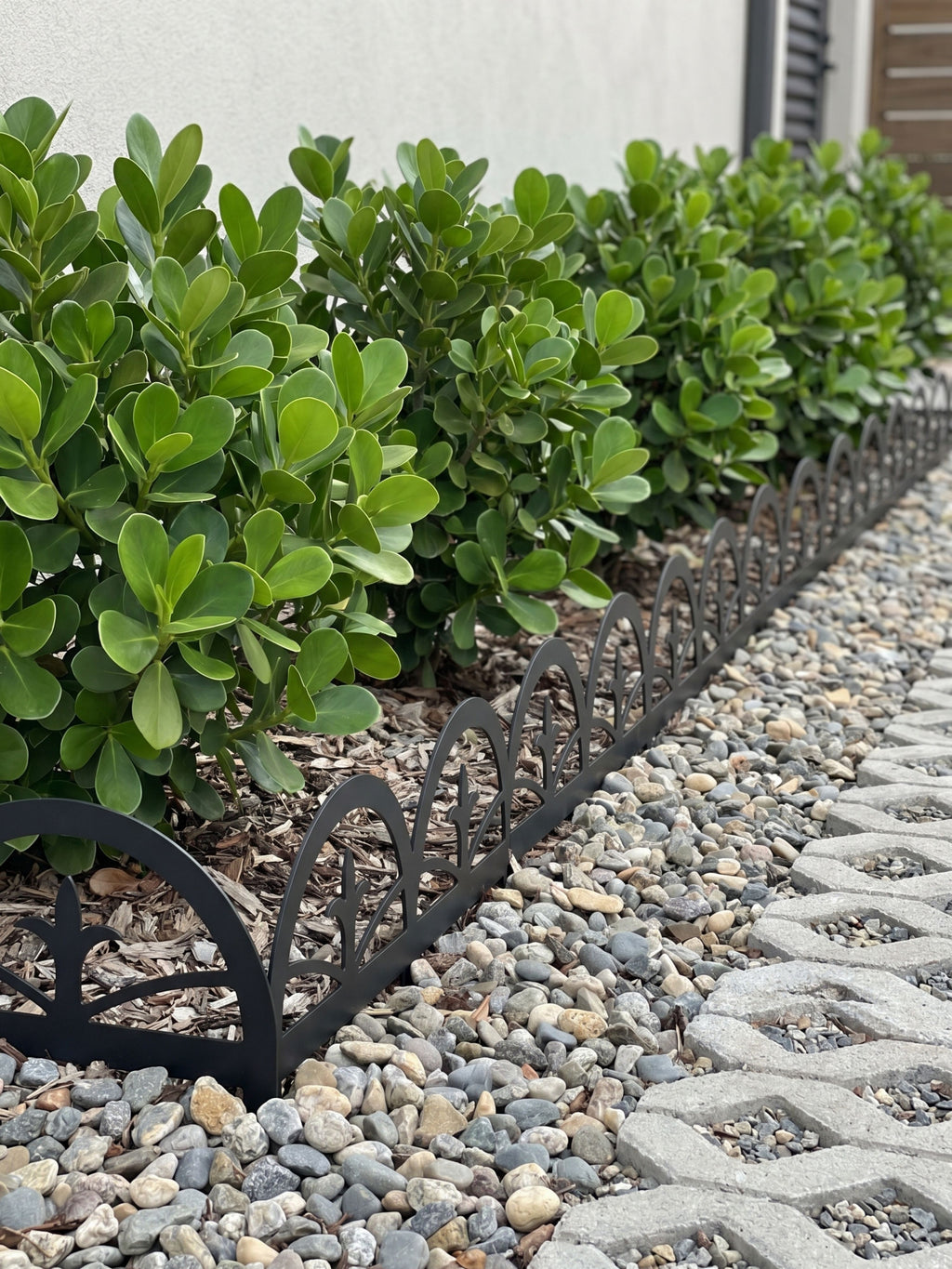 Limitador Metálico Arabesco Jardim 24cm x 1,06mt Preto 6 Pçs