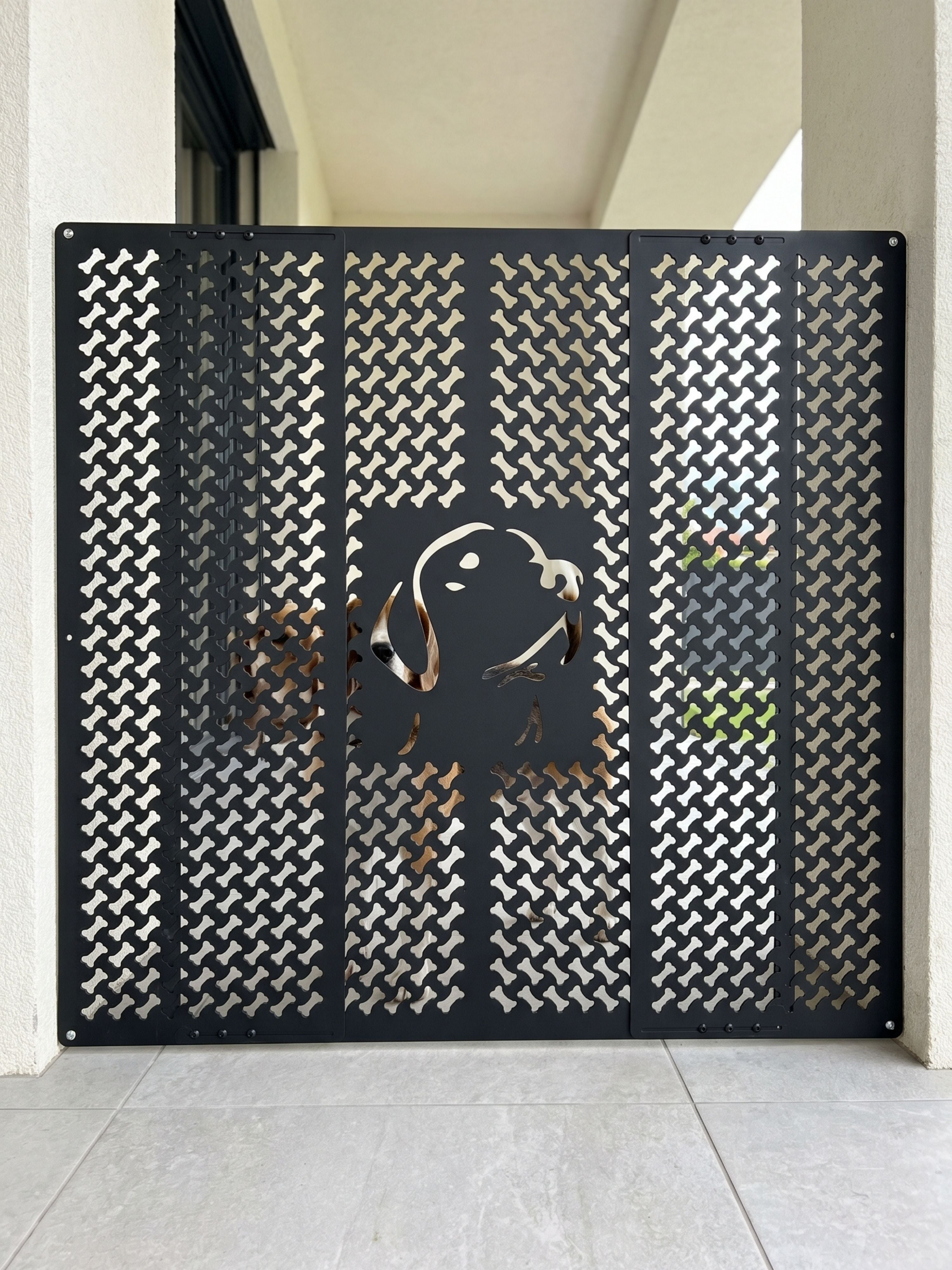 Barreira Metálica Ajustável para Pets 100x75cm Preto