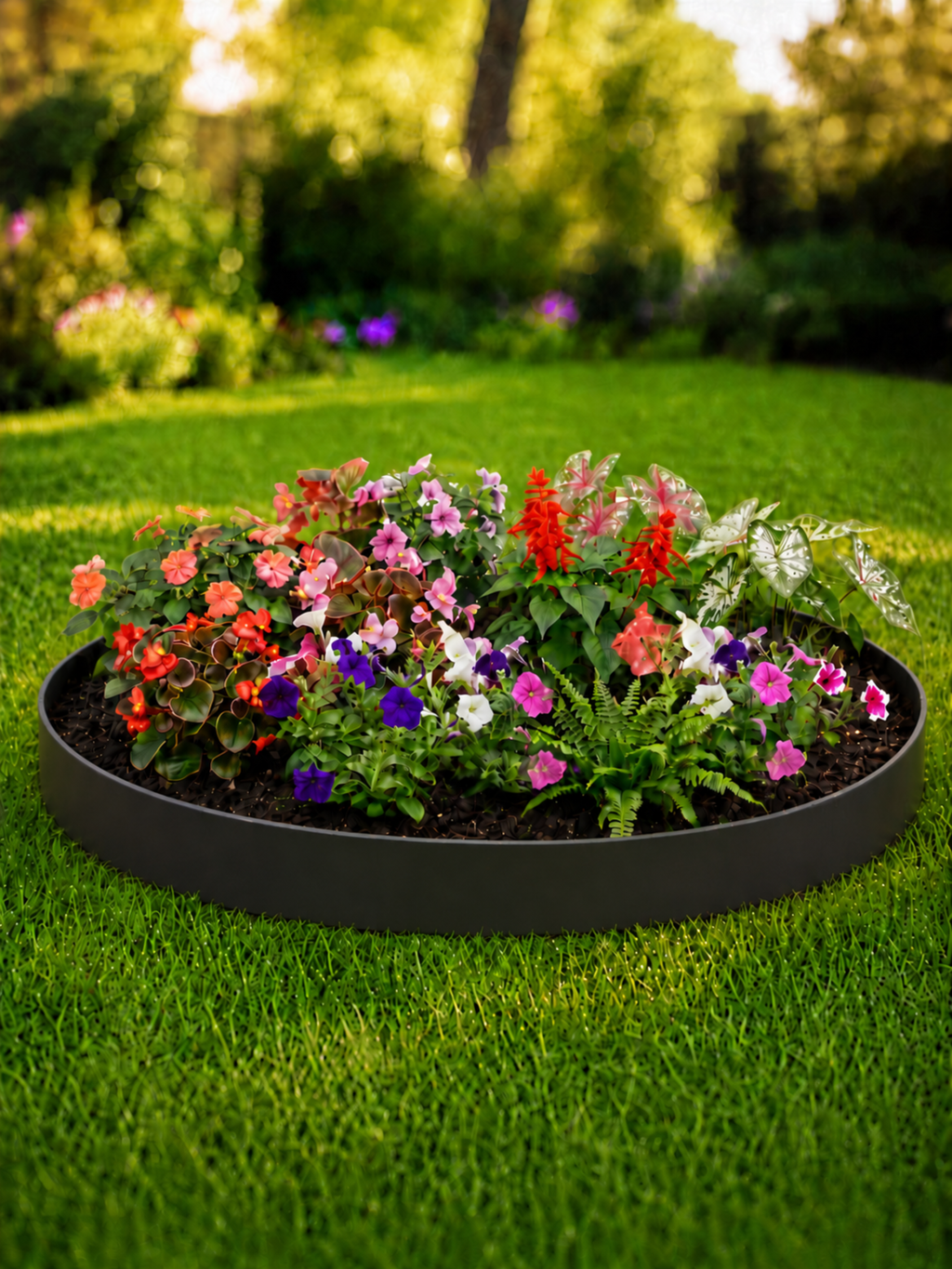 Limitador Metálico Flexível Jardim 20cm x 1,06mt Cinza 6 Pç