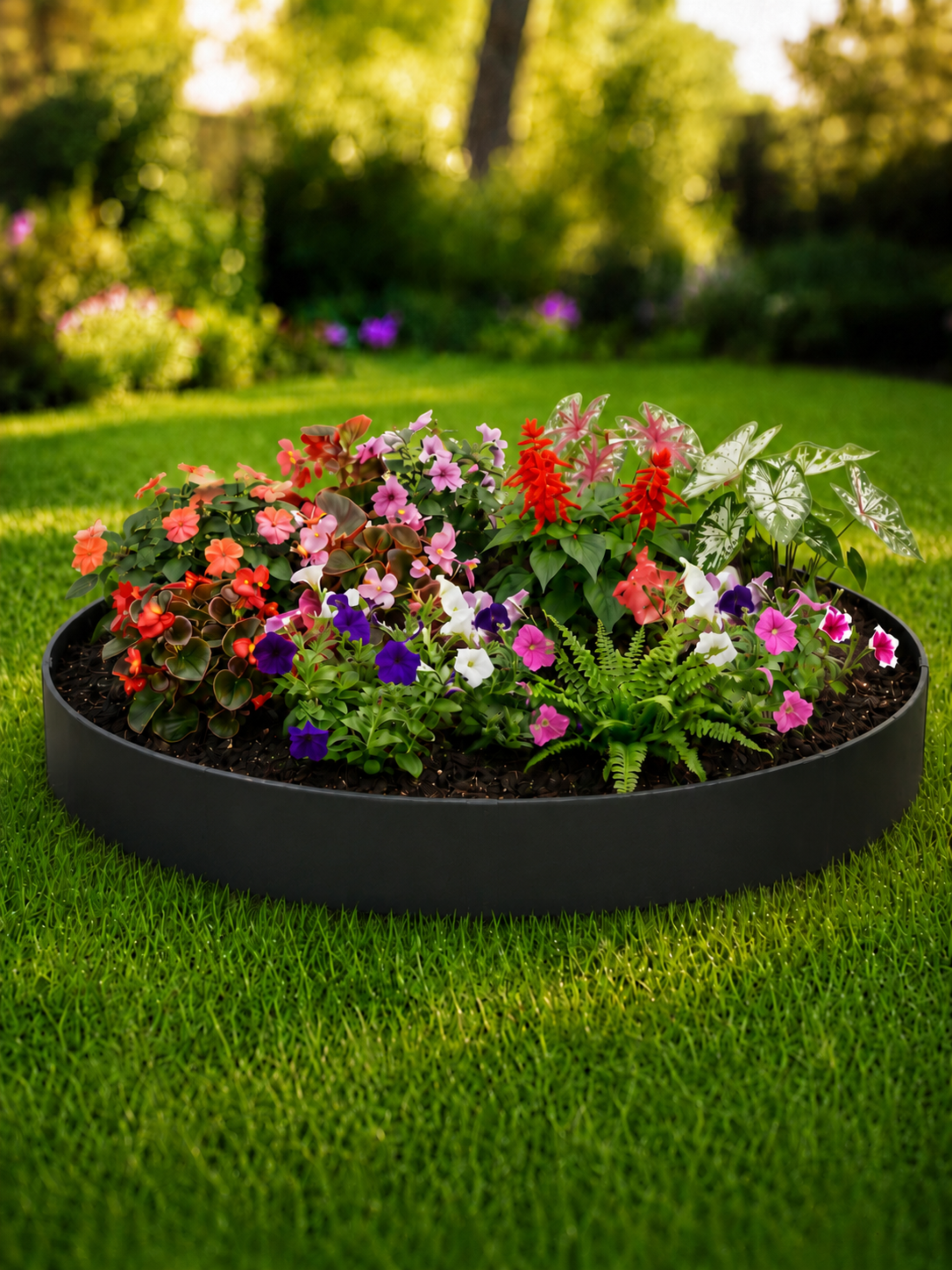 Limitador Metálico Flexível Jardim 24cm x 1,06mt Cinza 6 Pç