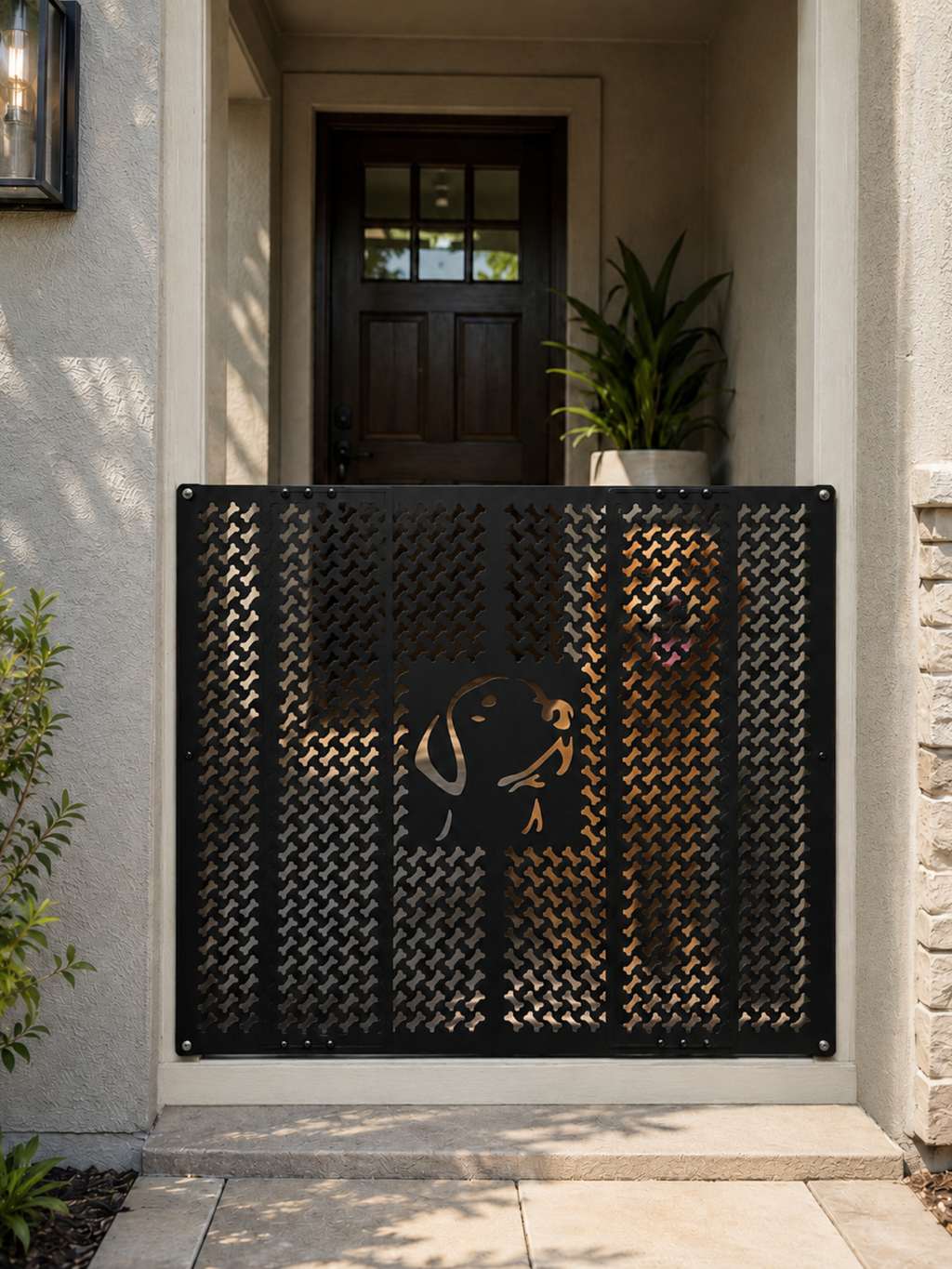 Barreira Metálica Ajustável para Pets 100x75cm Preto