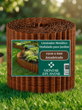 Limitador Metálico Ondulado 15cm x 6mt Amadeirado