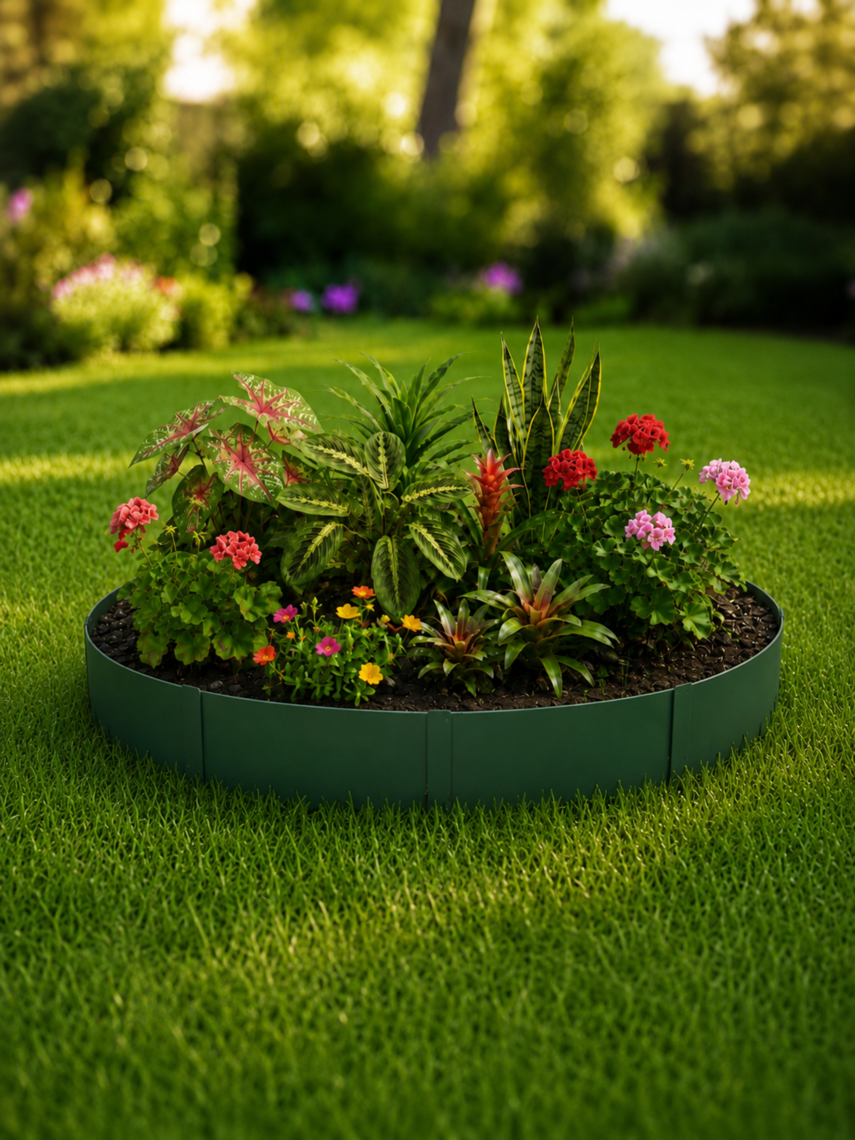 Limitador Metálico Flexível 10cm x 1mt x 1,6mm Verde 6 Pç