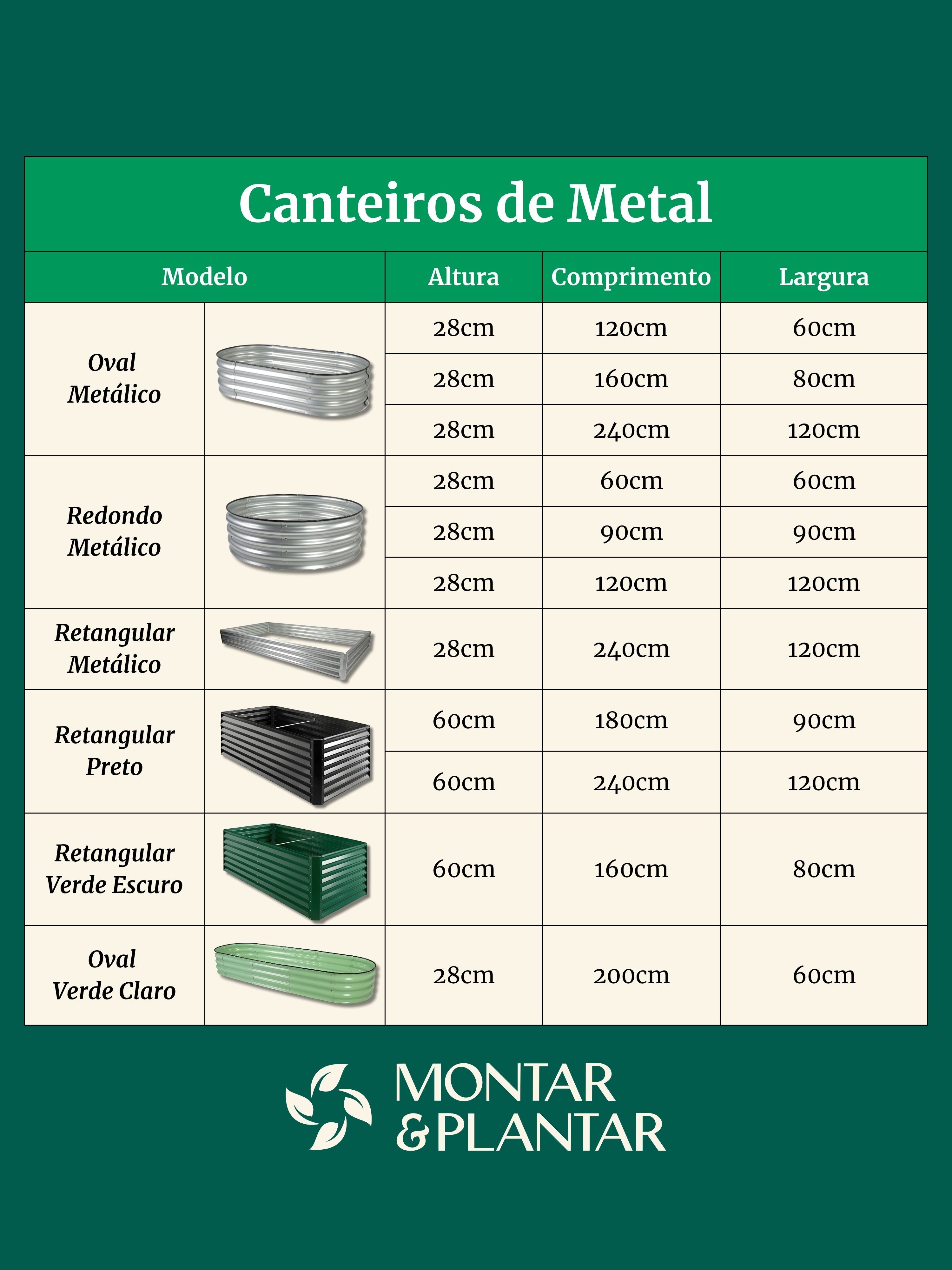 Canteiro Metálico Elevado Jardim Retangular Alto 240x120cm