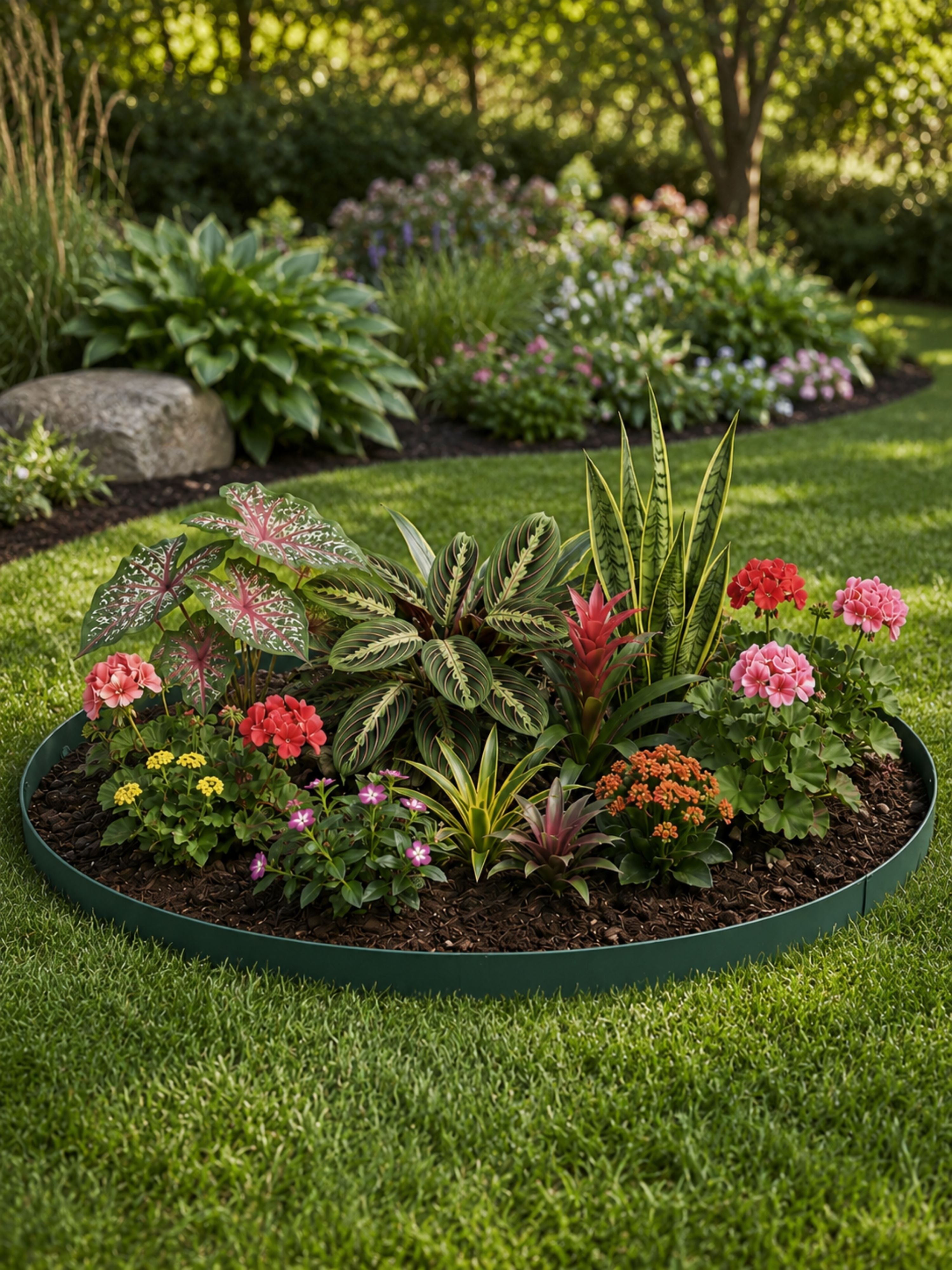 Limitador Metálico Flexível 10cm x 1mt x 1,6mm Verde 6 Pç