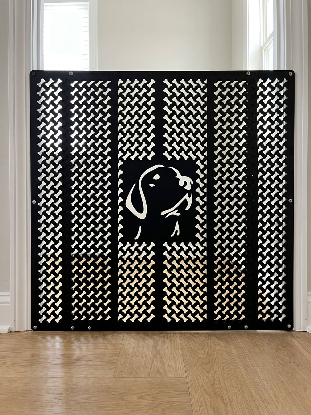 Barreira Metálica Ajustável para Pets 100x75cm Preto