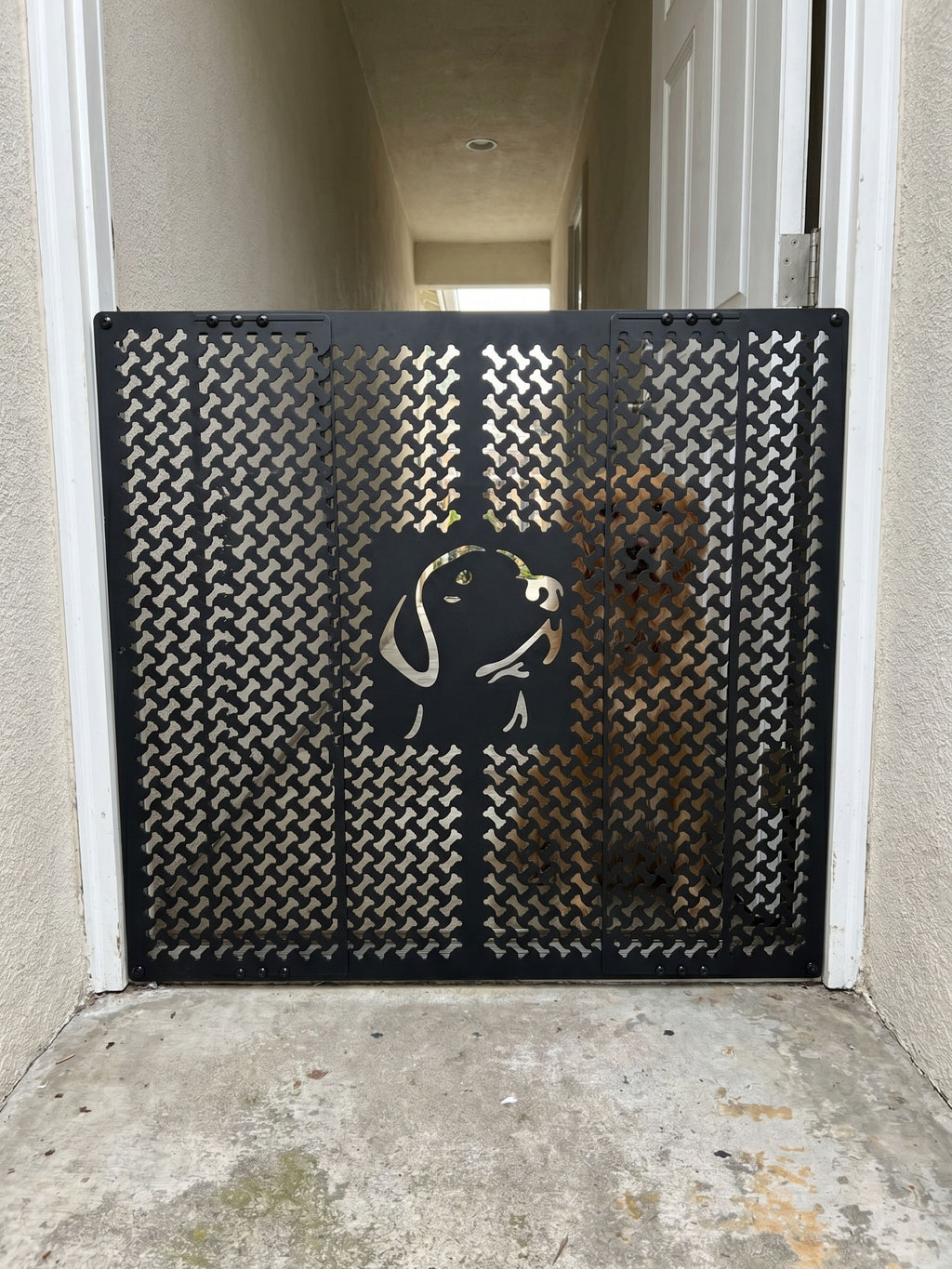 Barreira Metálica Ajustável para Pets 100x75cm Preto