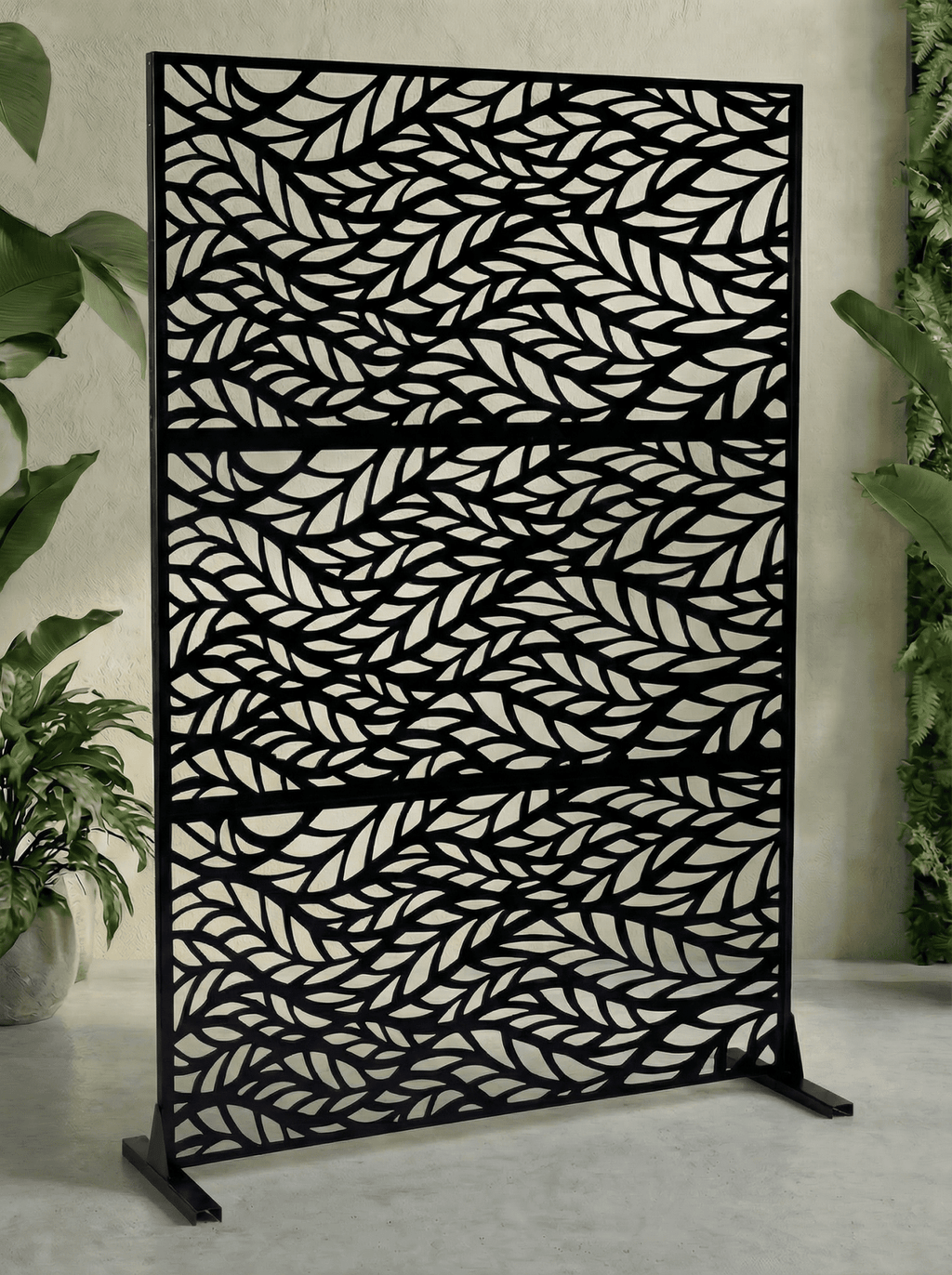 Biombo Reto Folhagem de Metal Interno/Externo 1,8x1,2mt - Montar & Plantar