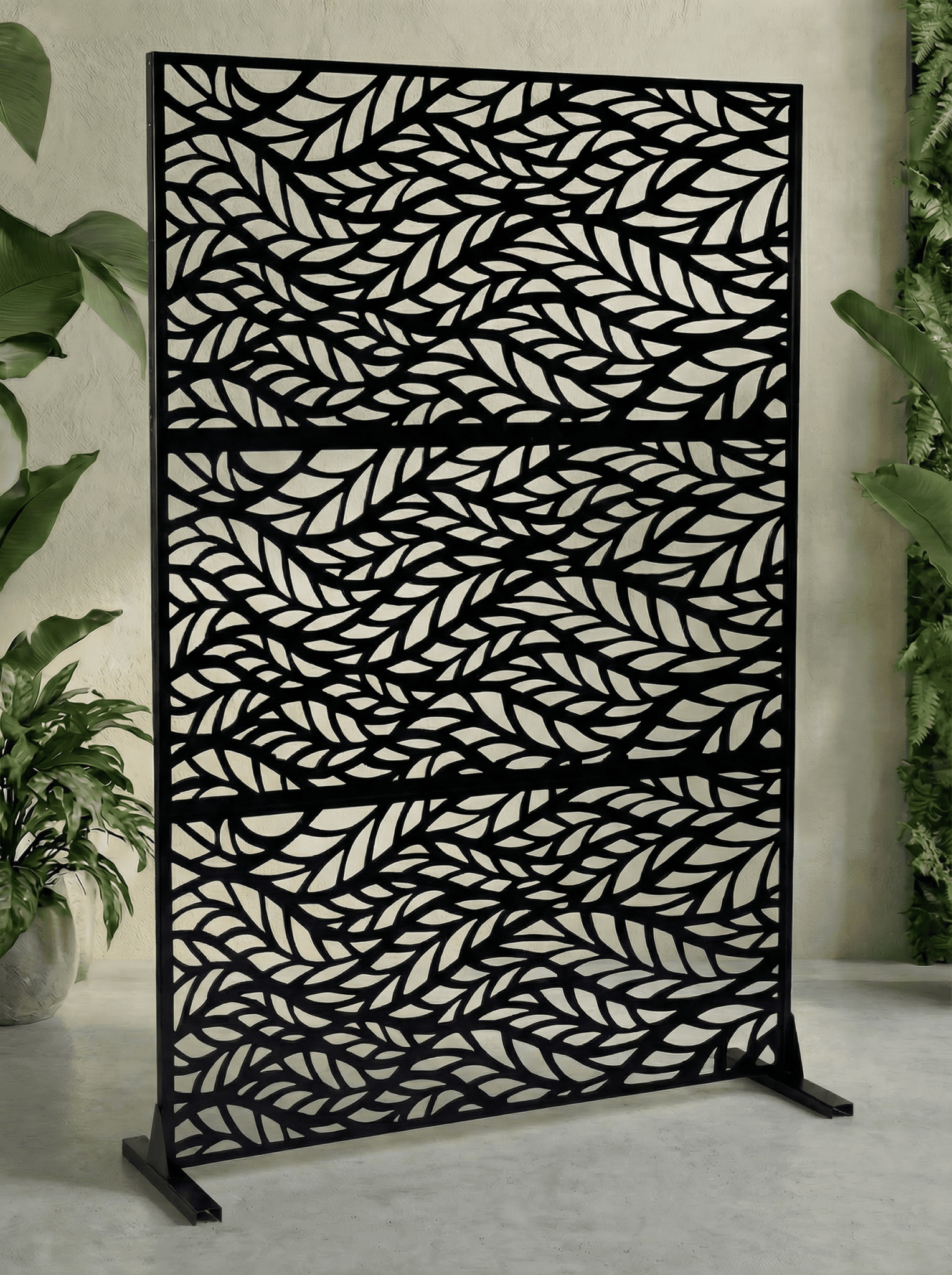 Biombo Reto Folhagem de Metal Interno/Externo 1,8x1,2mt - Montar & Plantar
