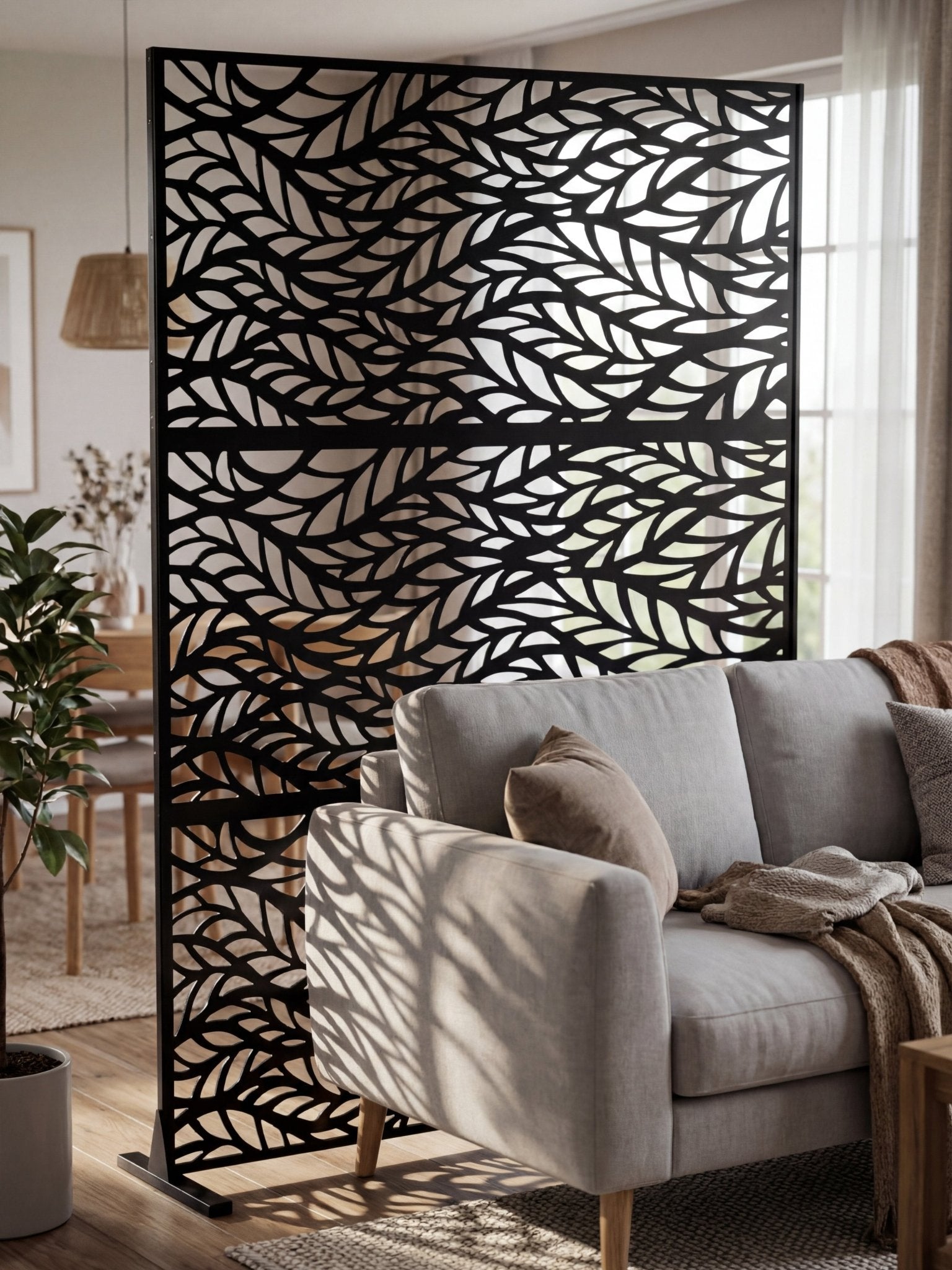 Biombo Reto Folhagem de Metal Interno/Externo 1,8x1,2mt - Montar & Plantar