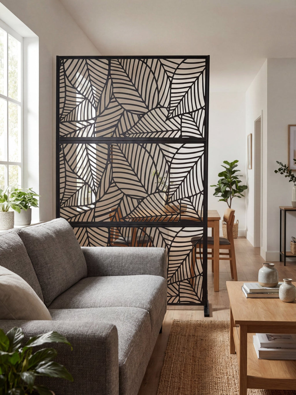 Biombo Reto Folhagem de Metal Interno/Externo 1,8x1,2mt - Montar & Plantar