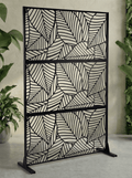 Biombo Reto Folhas de Metal Interno/Externo 1,8x1,2mt Preto - Montar & Plantar
