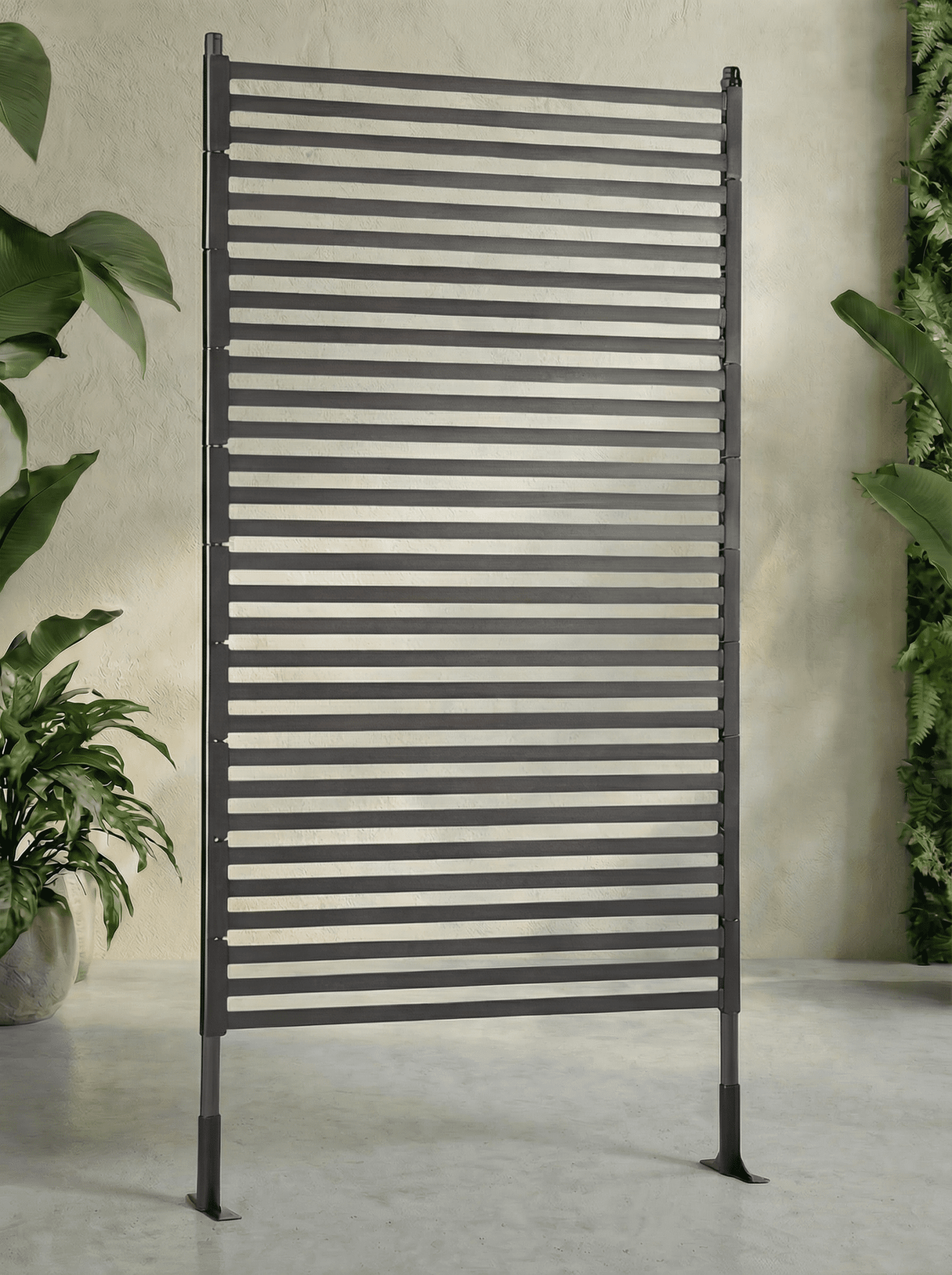 Biombo Reto Linhas de Metal Interno/Externo 1,8x0,9mt Marrom - Montar & Plantar