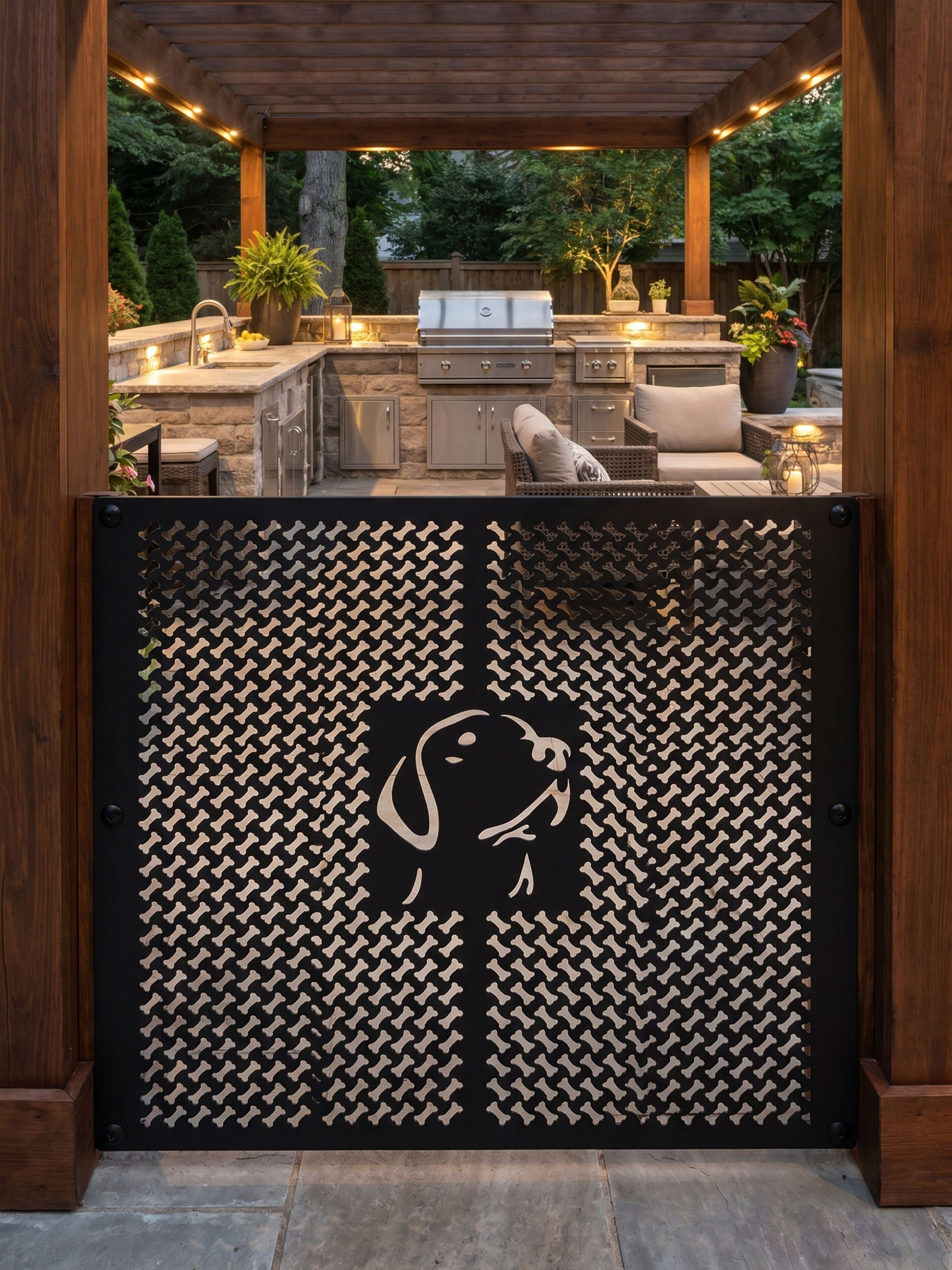 Barreira Metálica Ajustável para Pets 100x75cm Preto