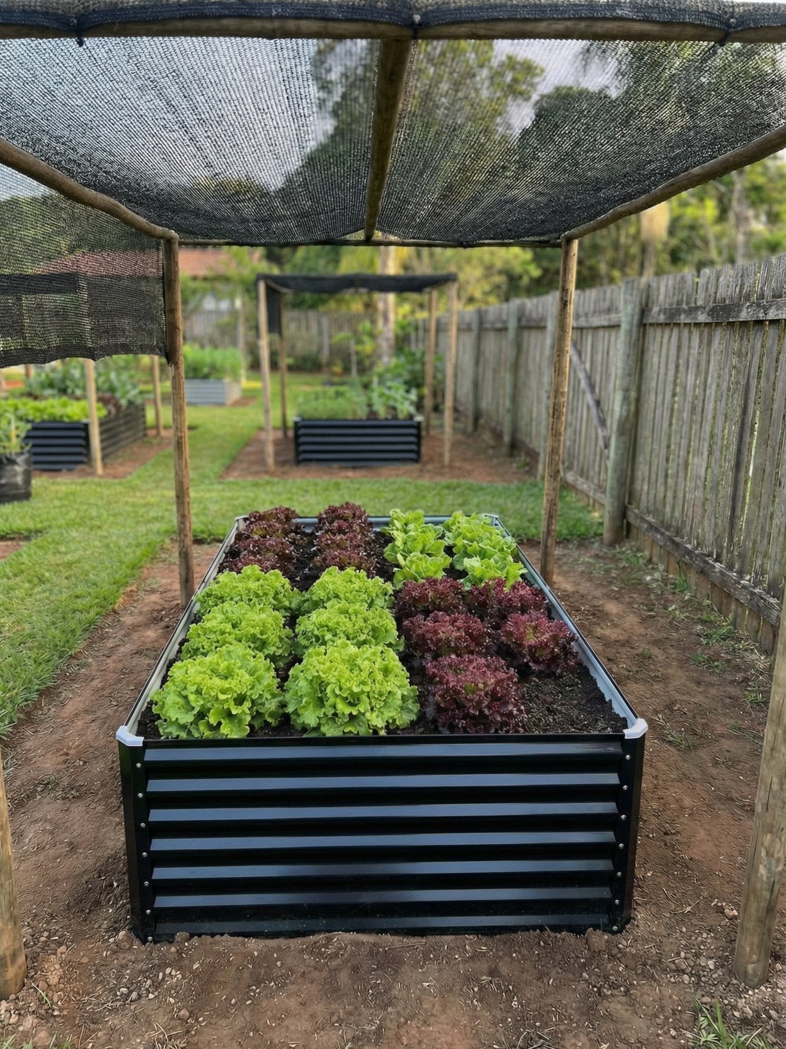 Canteiro Metálico Elevado Jardim Retangular Alto 180x90cm - Montar & Plantar