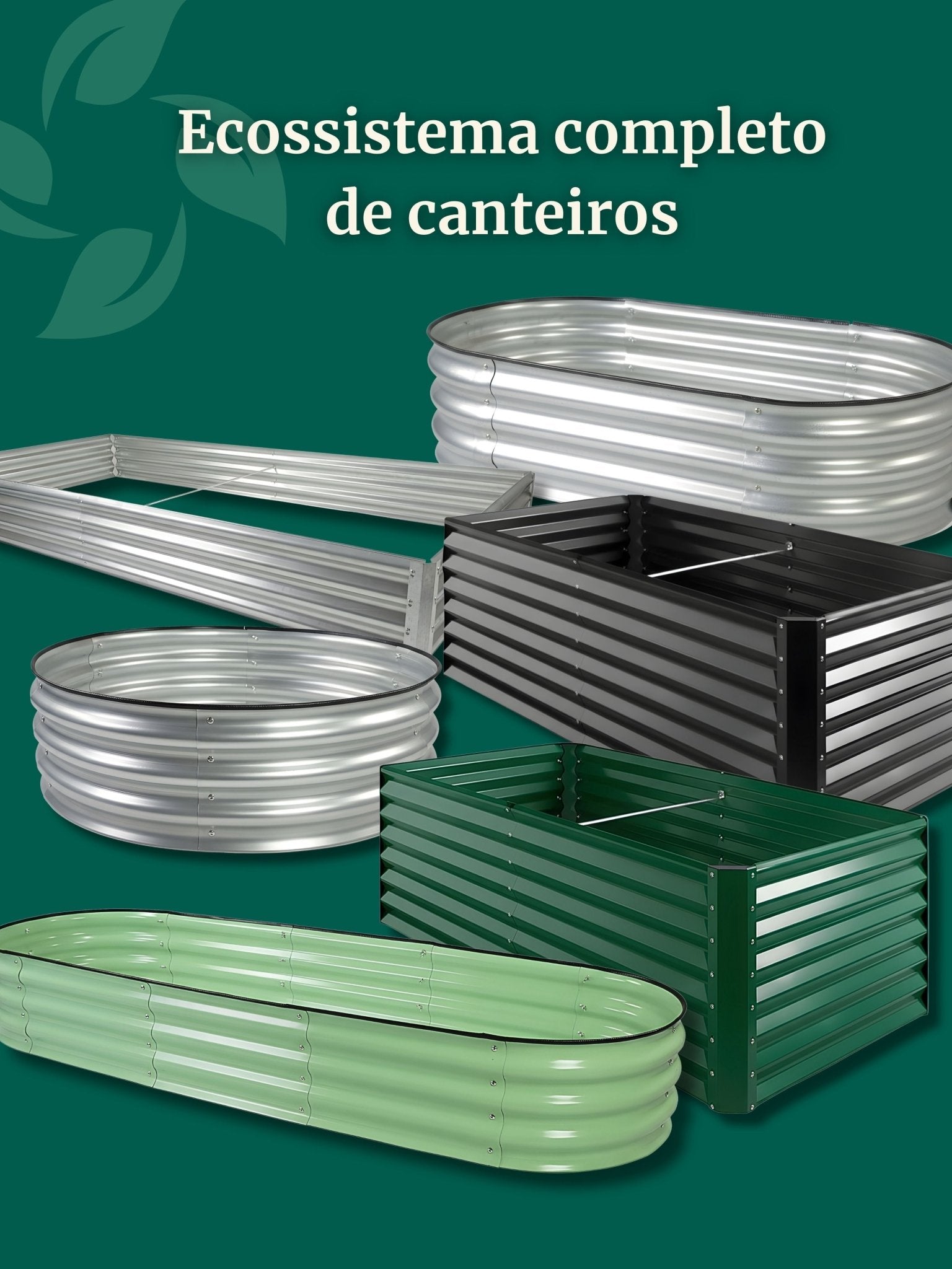 Canteiro Metálico Elevado para Jardim Oval 120x60cm - Montar & Plantar
