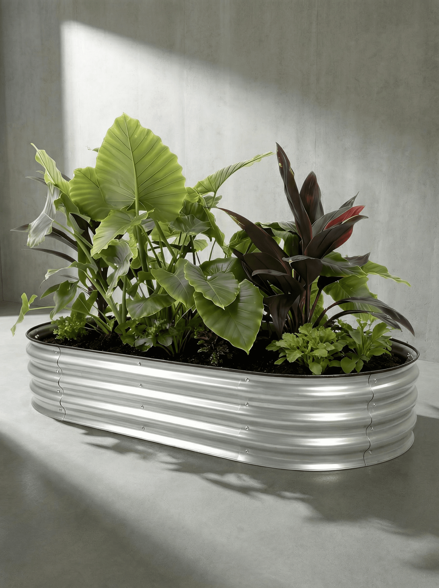 Canteiro Metálico Elevado para Jardim Oval 160x80cm - Montar & Plantar