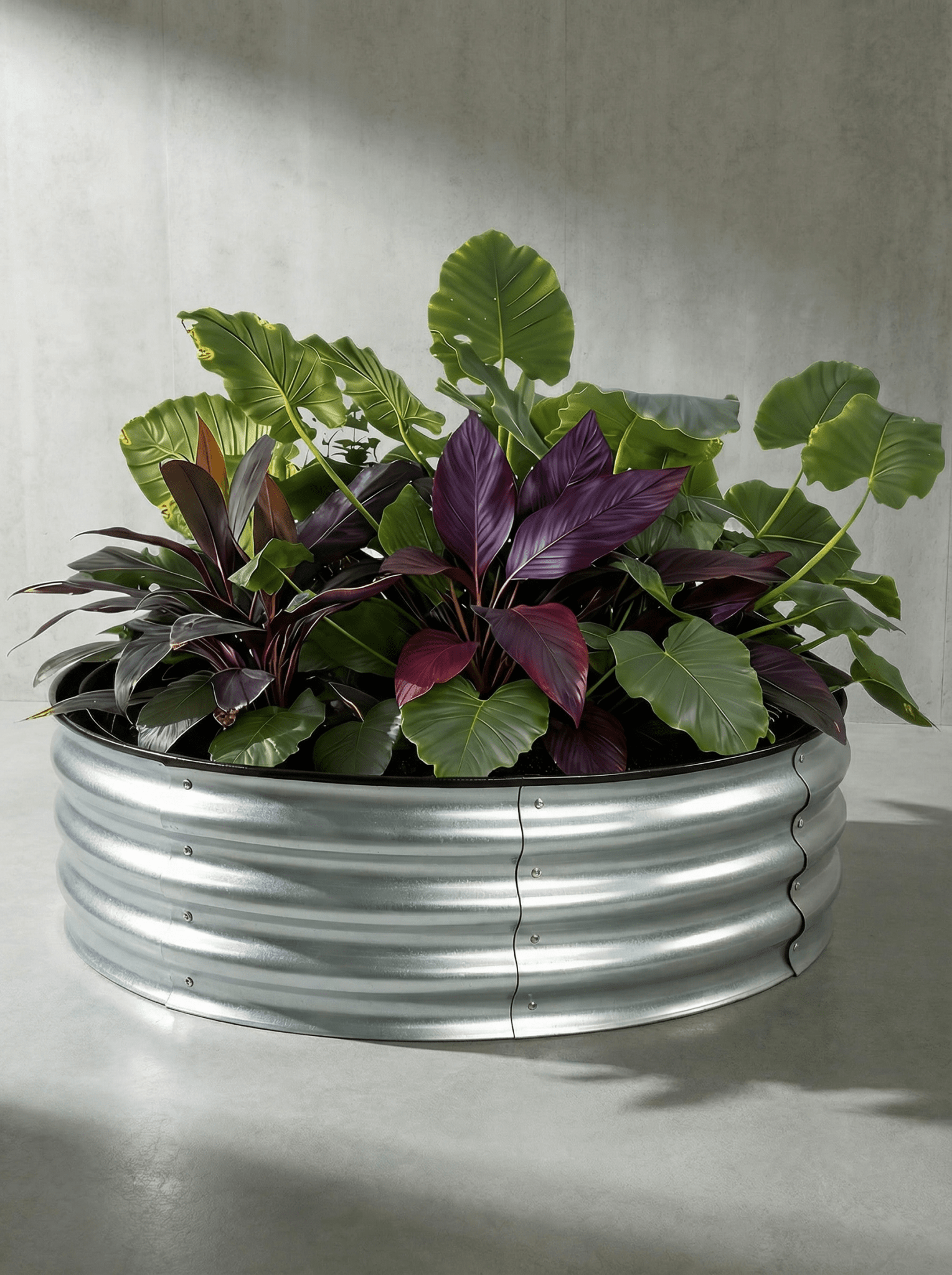 Canteiro Metálico Elevado para Jardim Redondo 120x28cm - Montar & Plantar