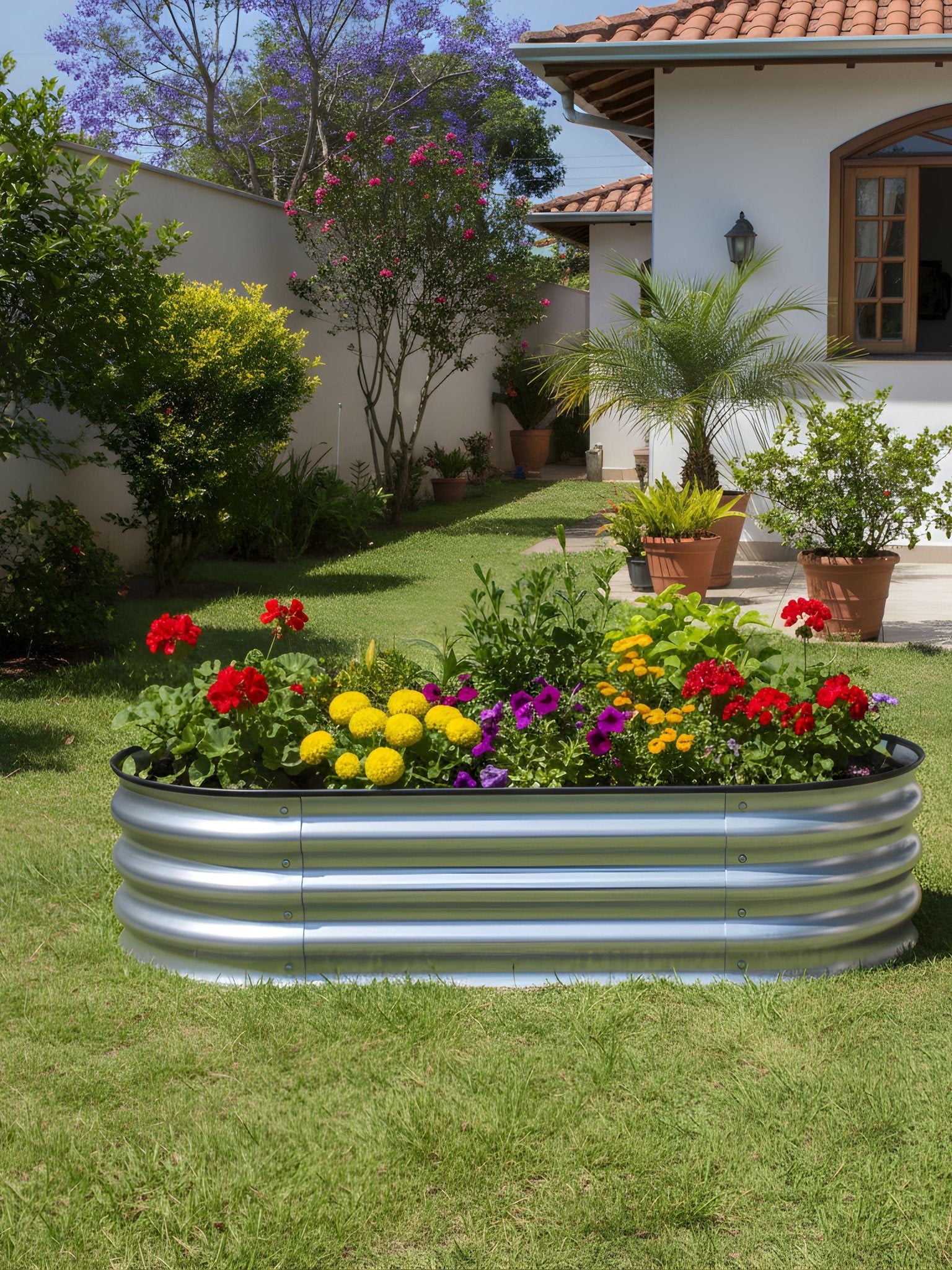 Canteiro Metálico Elevado para Jardim Redondo 60x28cm - Montar & Plantar