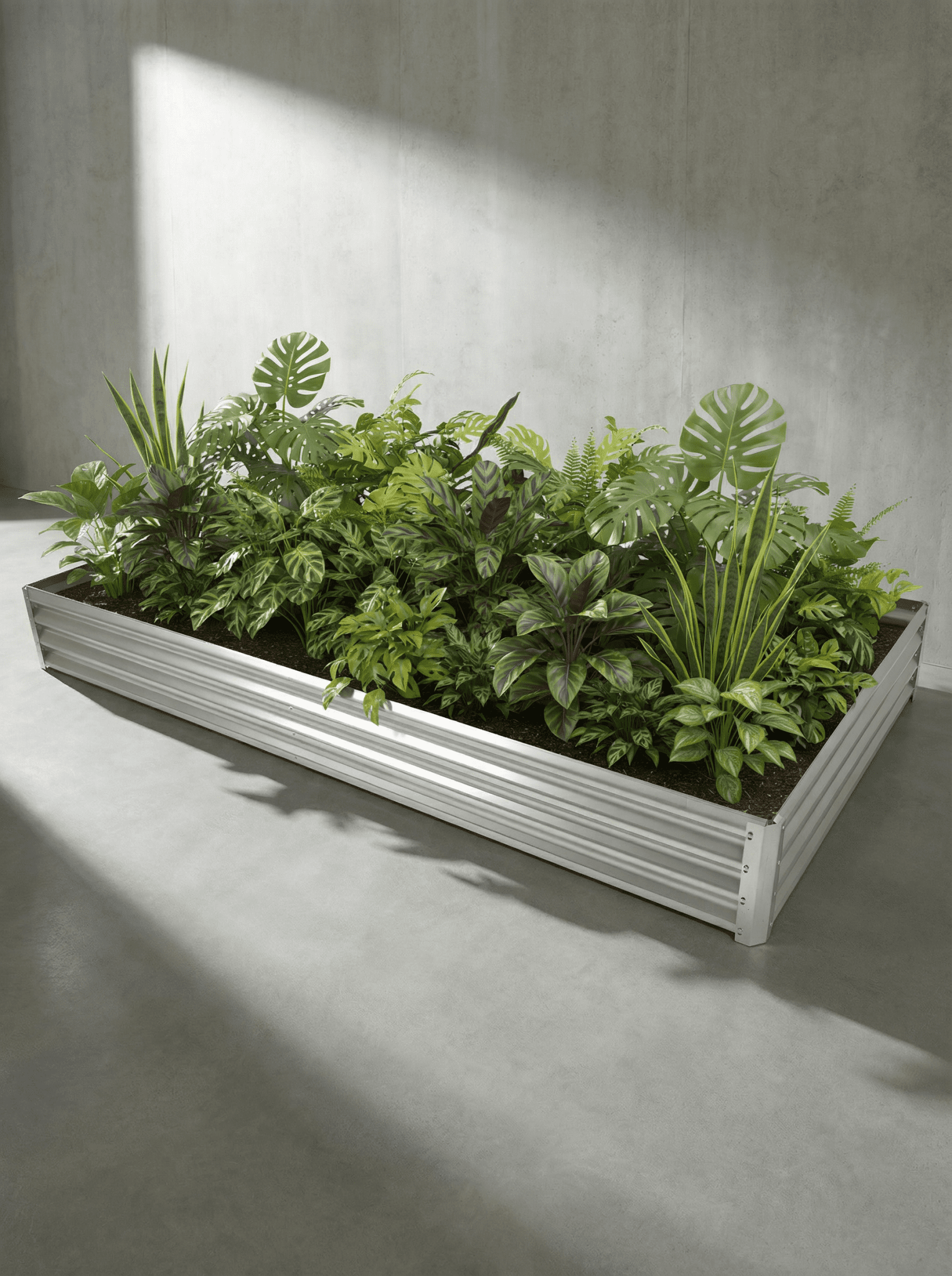 Canteiro Metálico Elevado para Jardim Retangular 240x120cm - Montar & Plantar