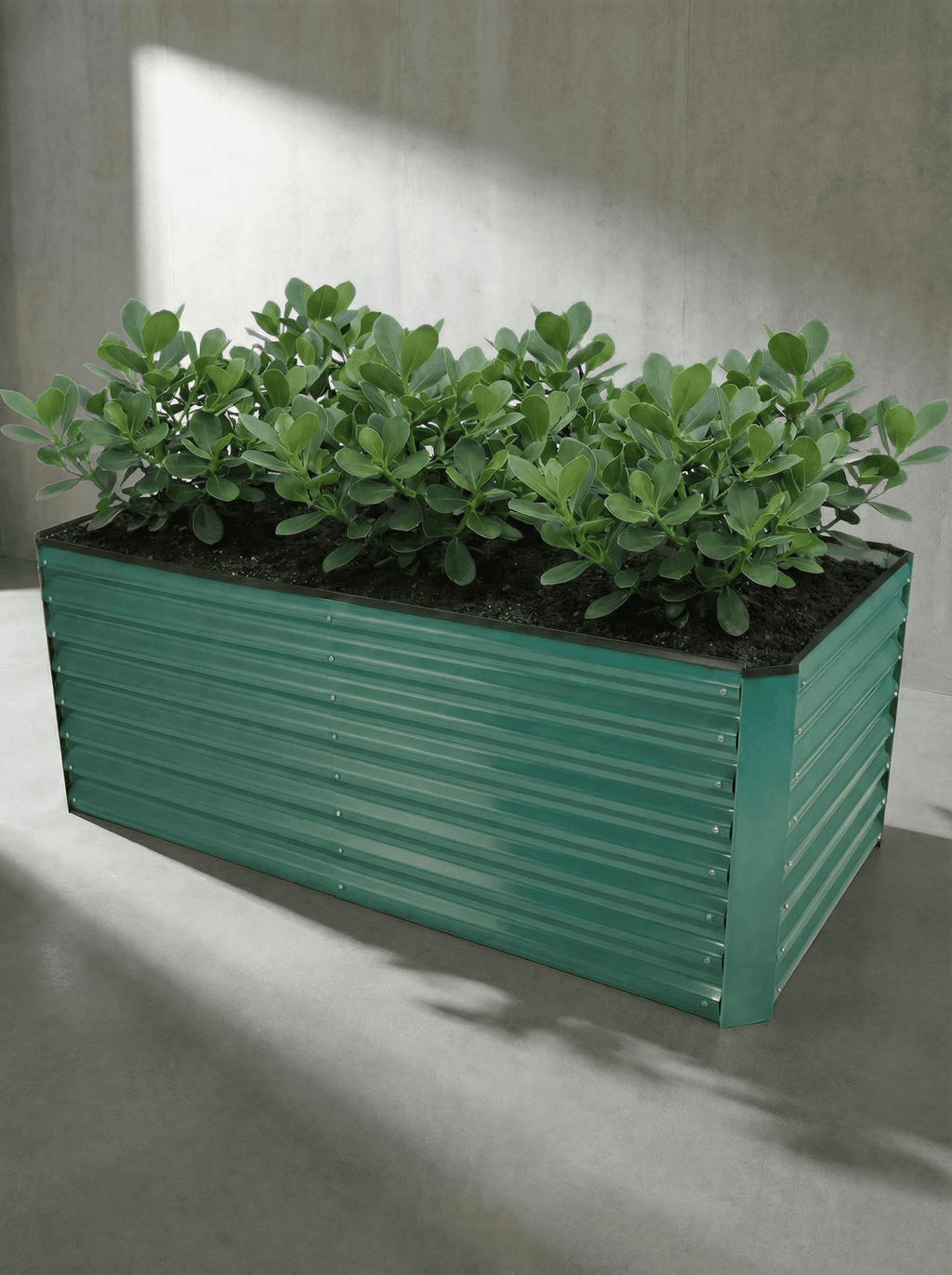 Canteiro Metálico para Jardim Retangular 160x80cm Verde - Montar & Plantar