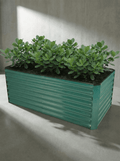 Canteiro Metálico para Jardim Retangular 160x80cm Verde - Montar & Plantar
