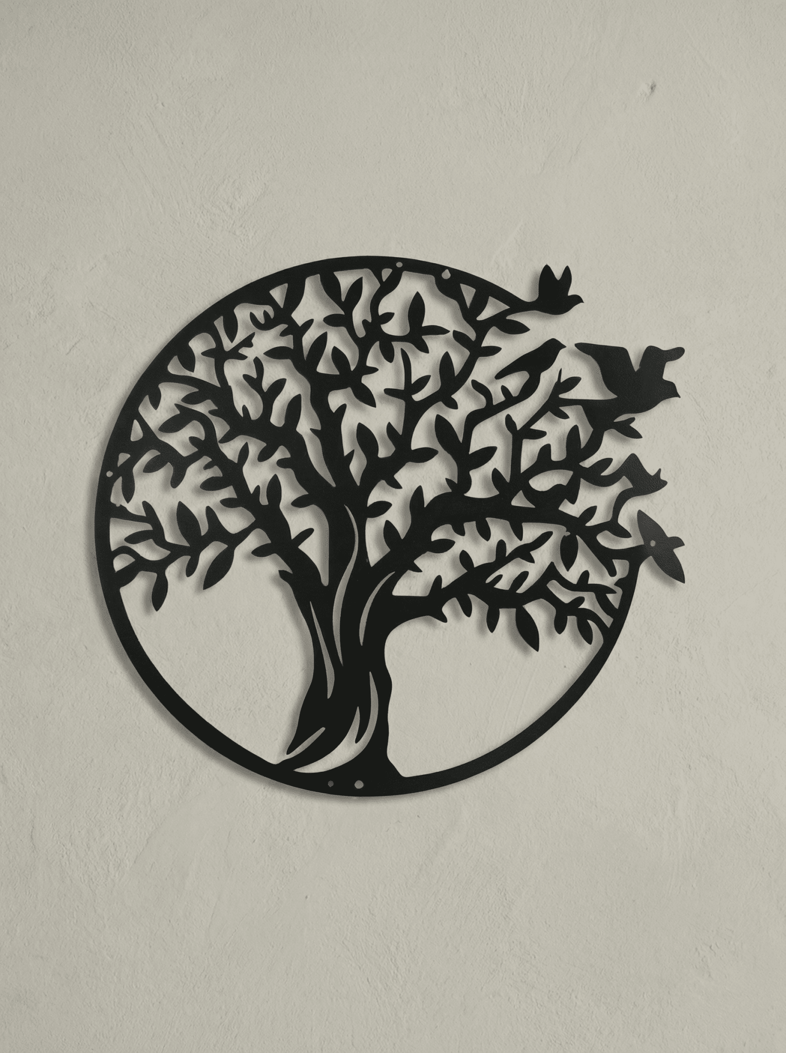Decoração para Parede Árvore da Vida em Metal Vazado 40cm - Montar & Plantar