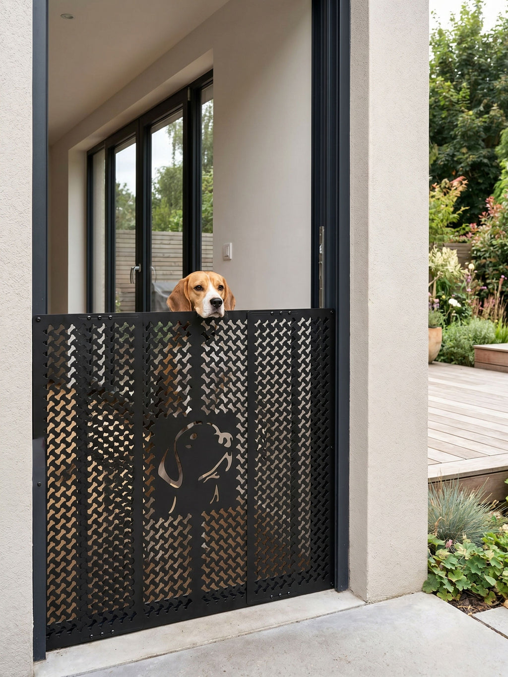 Barreira Metálica Ajustável para Pets 100x75cm Preto