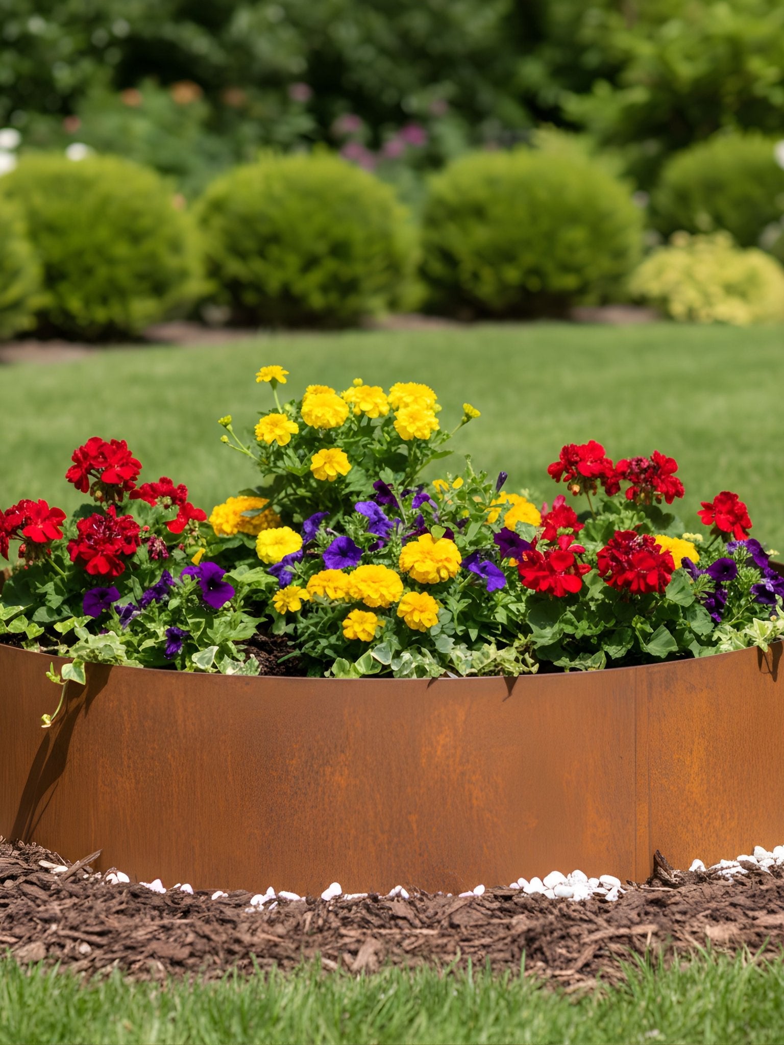 Limitador Metálico Liso para Jardim 10cm x 3mt Ferrugem - Montar & Plantar