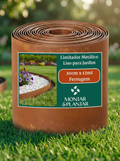 Limitador Metálico Liso para Jardim 20cm x 12mt Ferrugem - Montar & Plantar