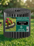 Limitador Metálico Ondulado para Jardim 15cm x 12mt Preto - Montar & Plantar