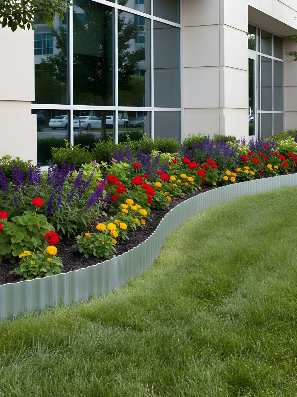 Limitador Metálico Ondulado para Jardim 15cm x 12mt Preto - Montar & Plantar