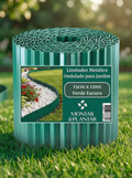 Limitador Metálico Ondulado para Jardim 15cm x 12mt Verde - Montar & Plantar
