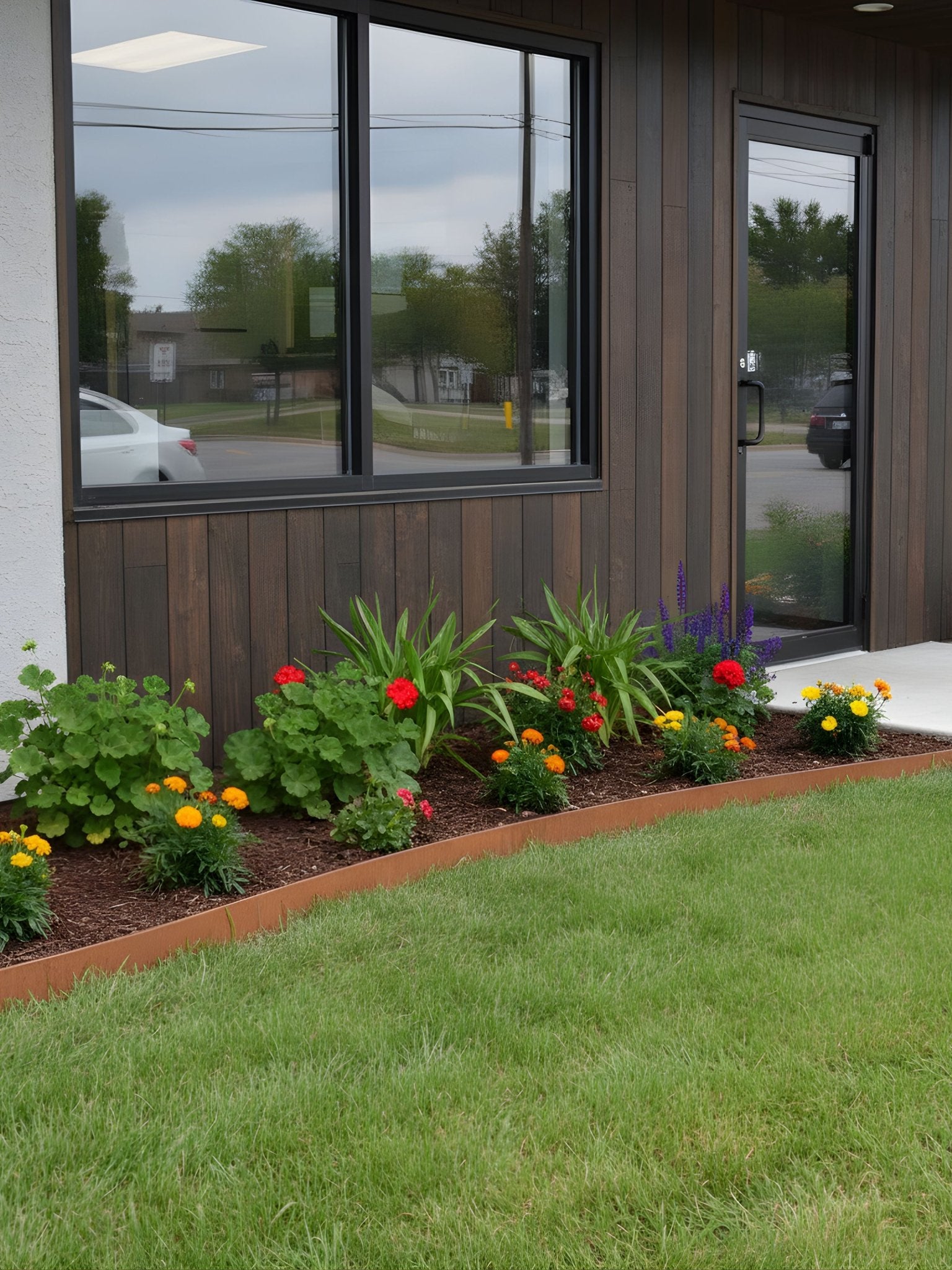 Limitador Metálico Ondulado para Jardim 20cm x 12mt Preto - Montar & Plantar