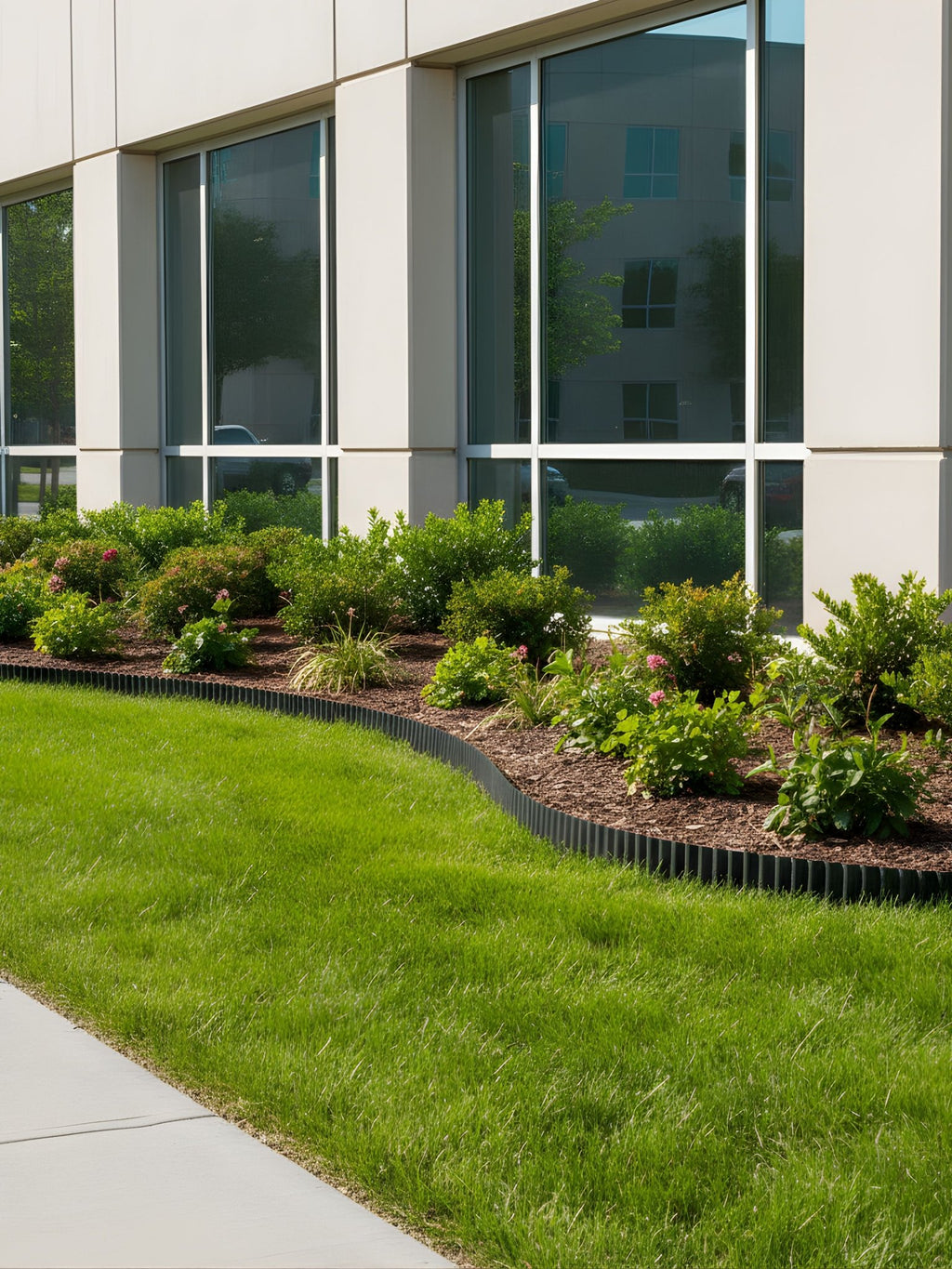 Limitador Metálico Ondulado para Jardim 20cm x 12mt Verde - Montar & Plantar