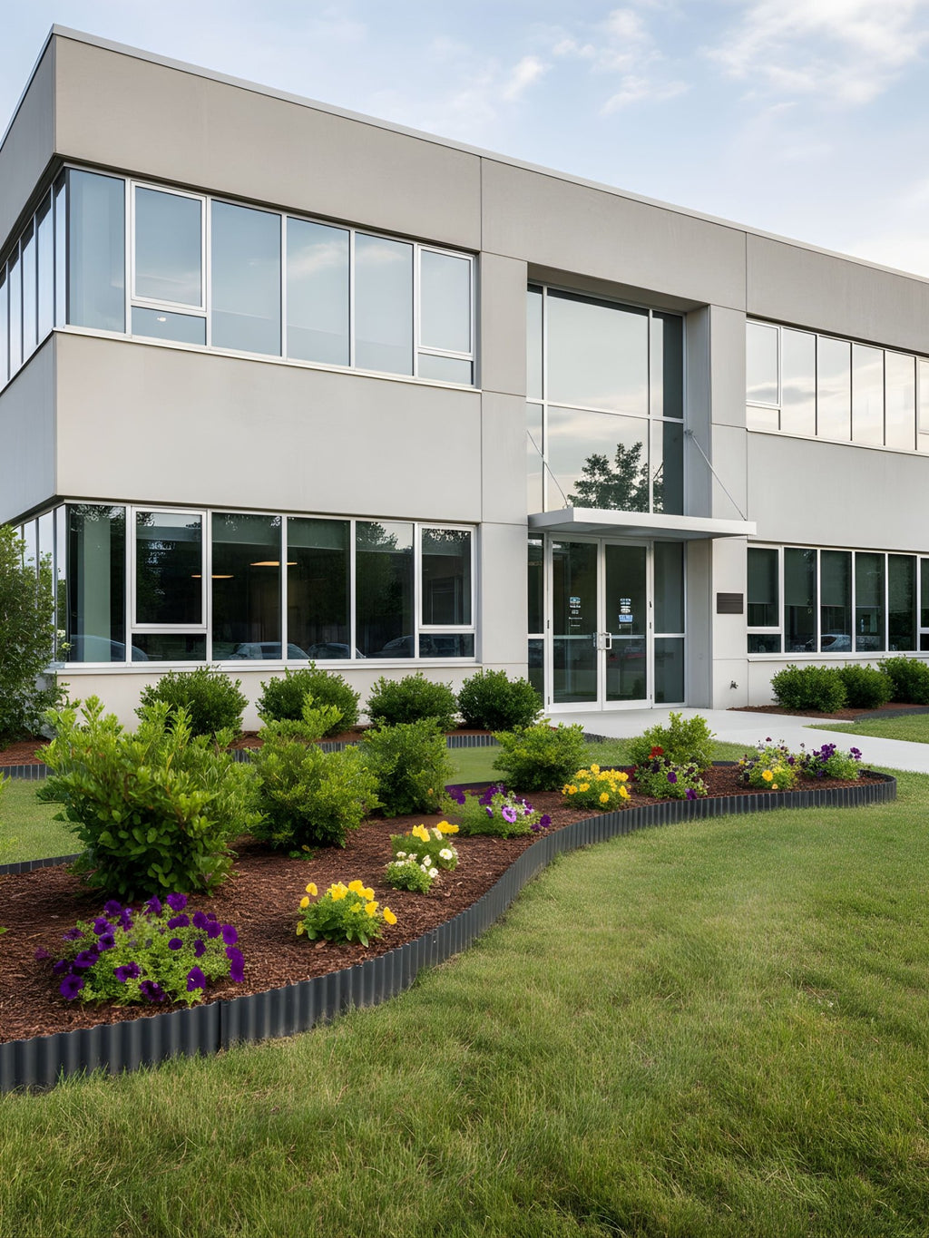 Limitador Metálico Ondulado para Jardim 20cm x 12mt Verde - Montar & Plantar