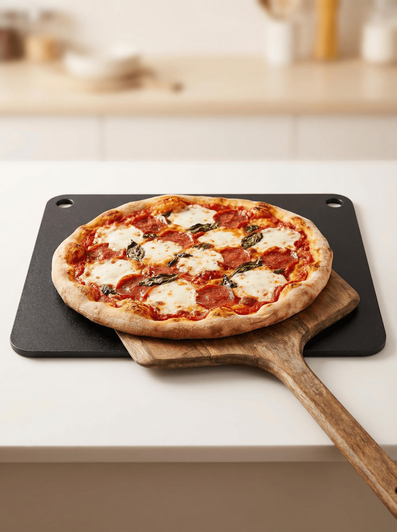 Pedra para Assar Pizza em Aço Carbono 40x34cm 6mm Cinza - Montar & Plantar