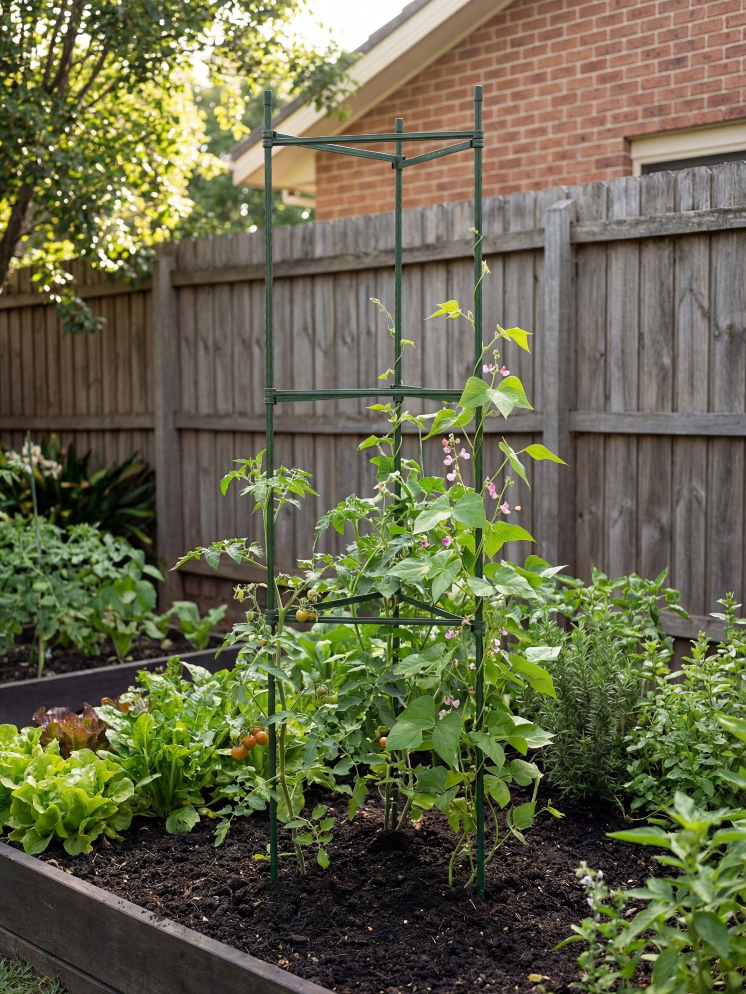 Suporte Armação Plástico para Trepadeiras Horta 120x30cm - Montar & Plantar