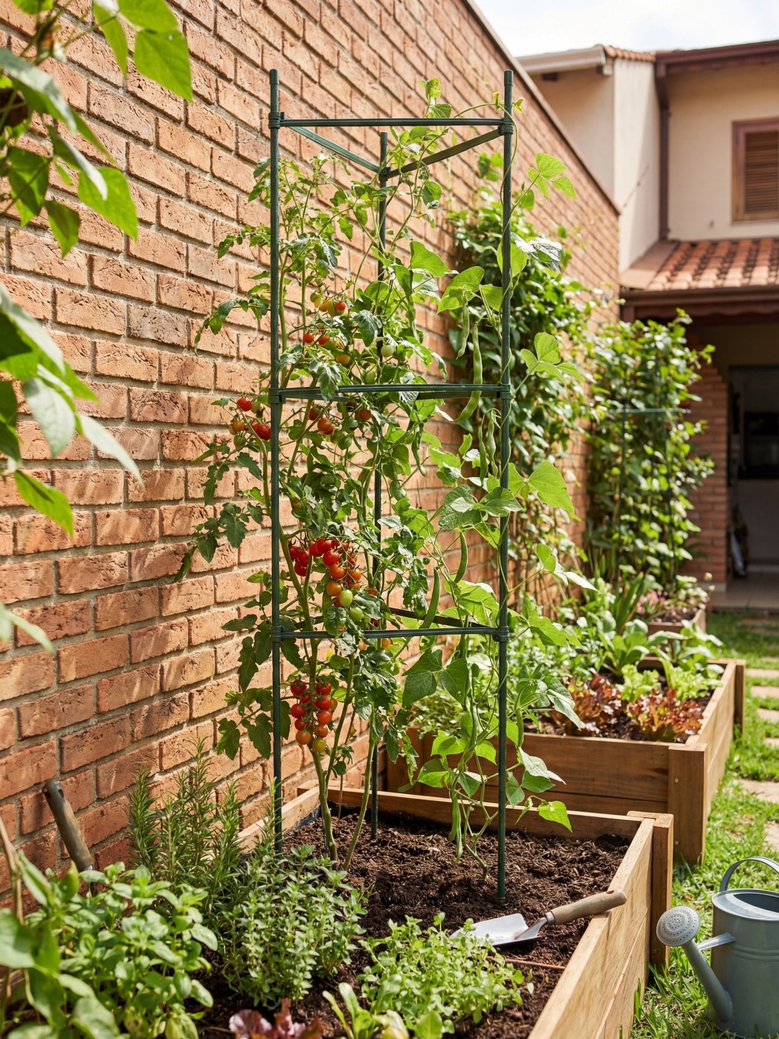 Suporte Armação Plástico para Trepadeiras Horta 120x30cm - Montar & Plantar