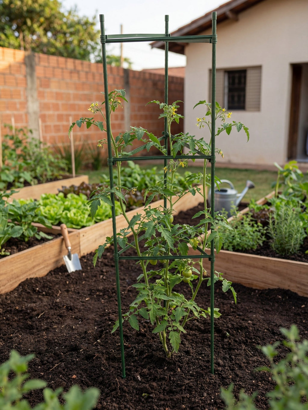 Suporte Armação Plástico para Trepadeiras Horta 120x30cm - Montar & Plantar