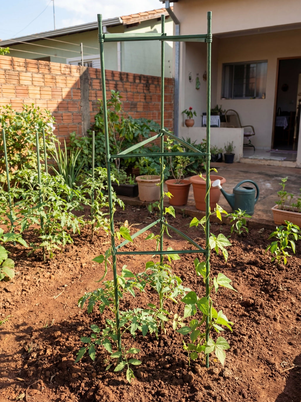 Suporte Armação Plástico para Trepadeiras Horta 120x30cm - Montar & Plantar