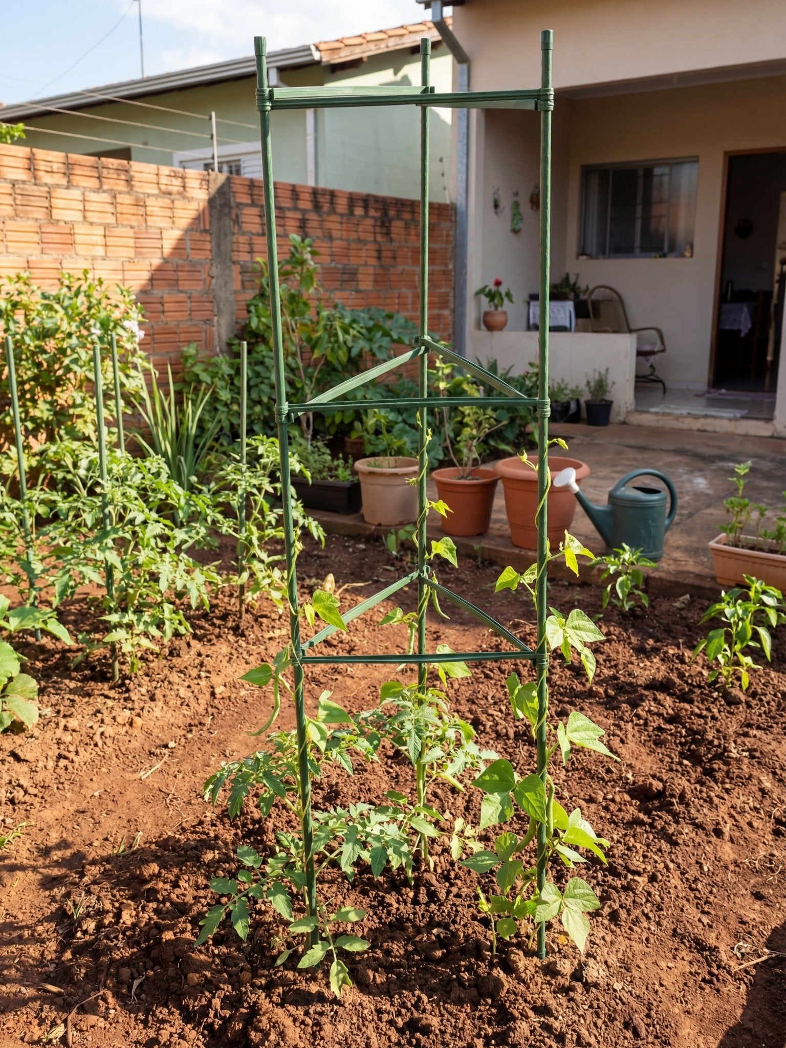 Suporte Armação Plástico para Trepadeiras Horta 120x30cm - Montar & Plantar