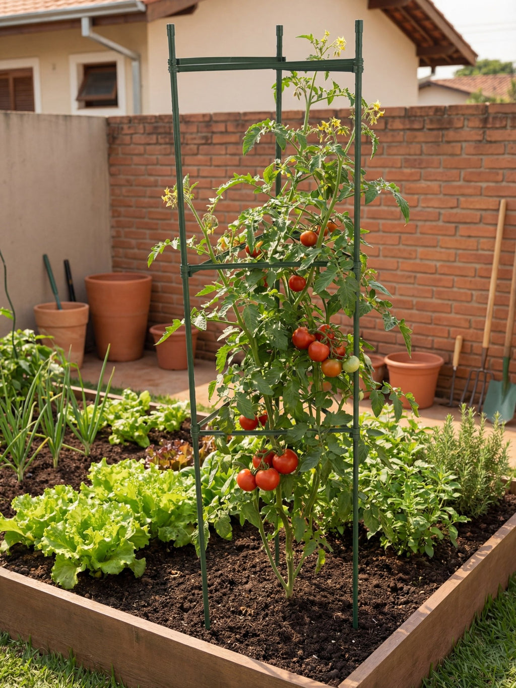 Suporte Armação Plástico para Trepadeiras Horta 120x30cm - Montar & Plantar