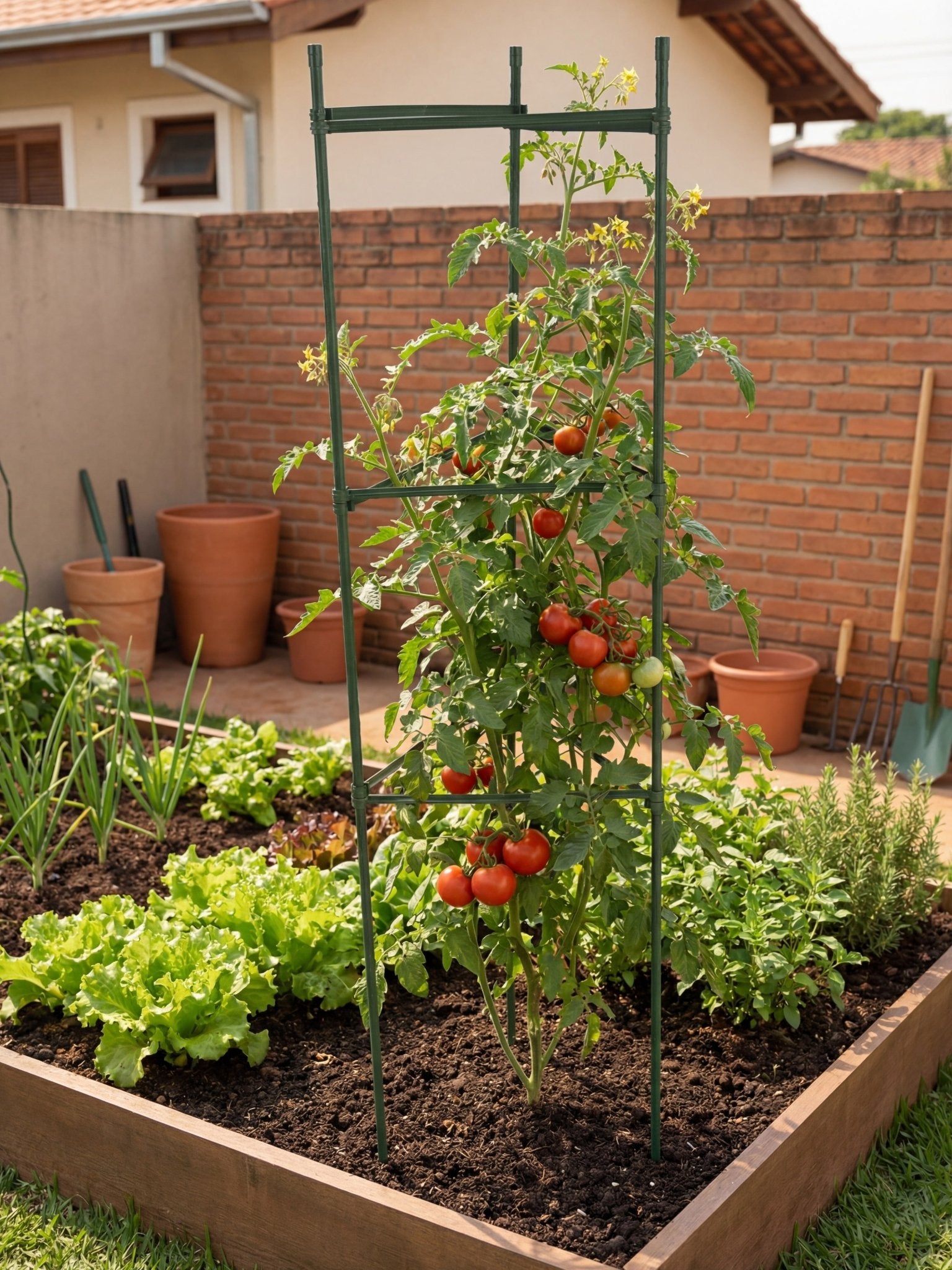 Suporte Armação Plástico para Trepadeiras Horta 120x30cm - Montar & Plantar