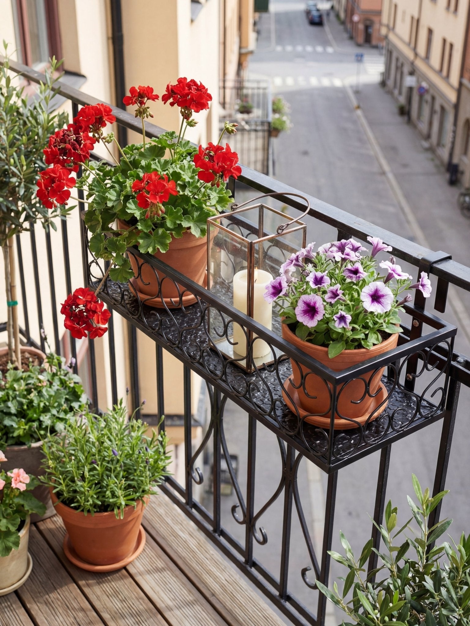 Suporte Metálico de Plantas para Sacada 60cm Preto - Montar & Plantar