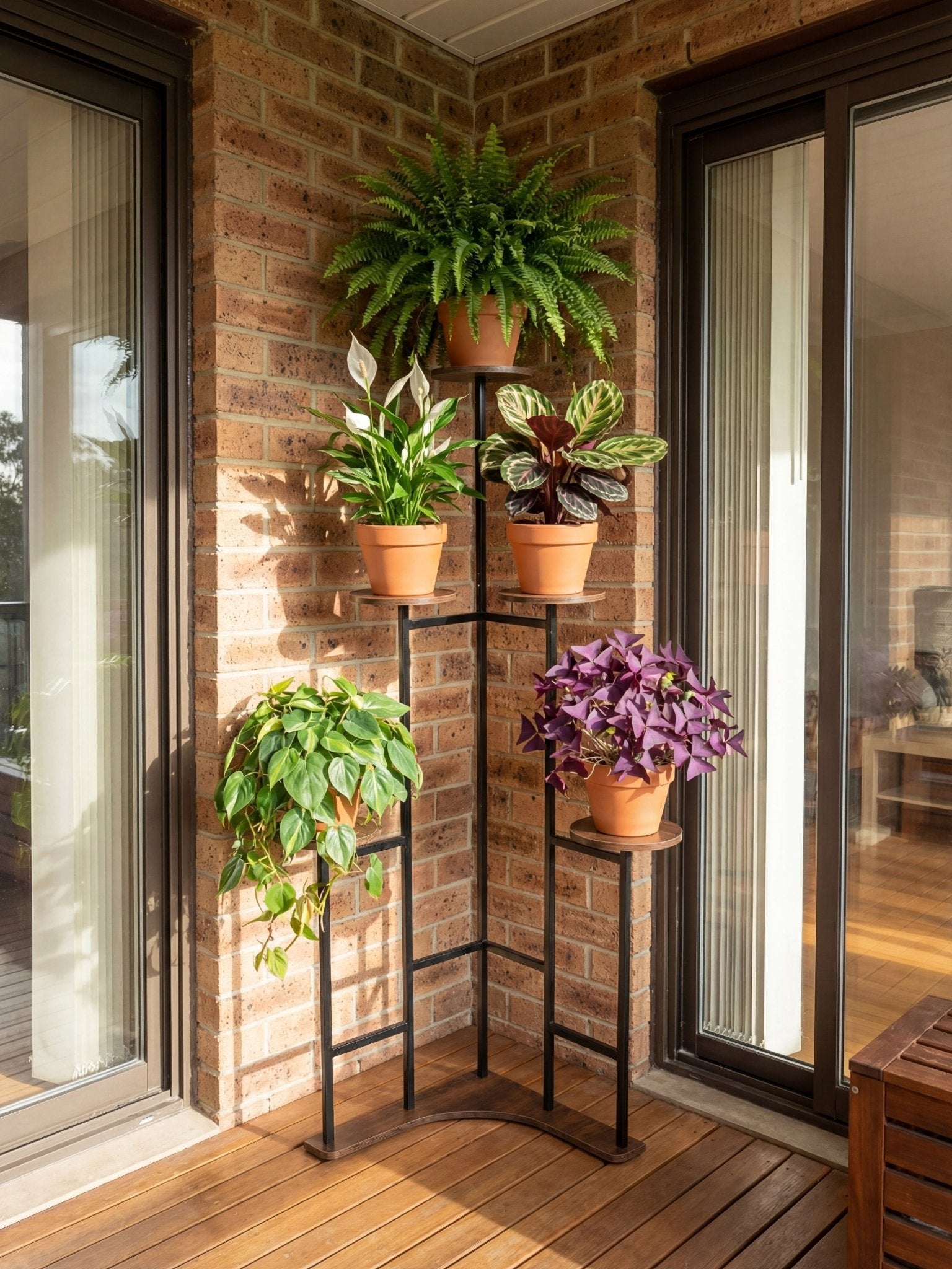 Suporte Metálico para Jardim Vertical 3 Andares Amadeirado - Montar & Plantar