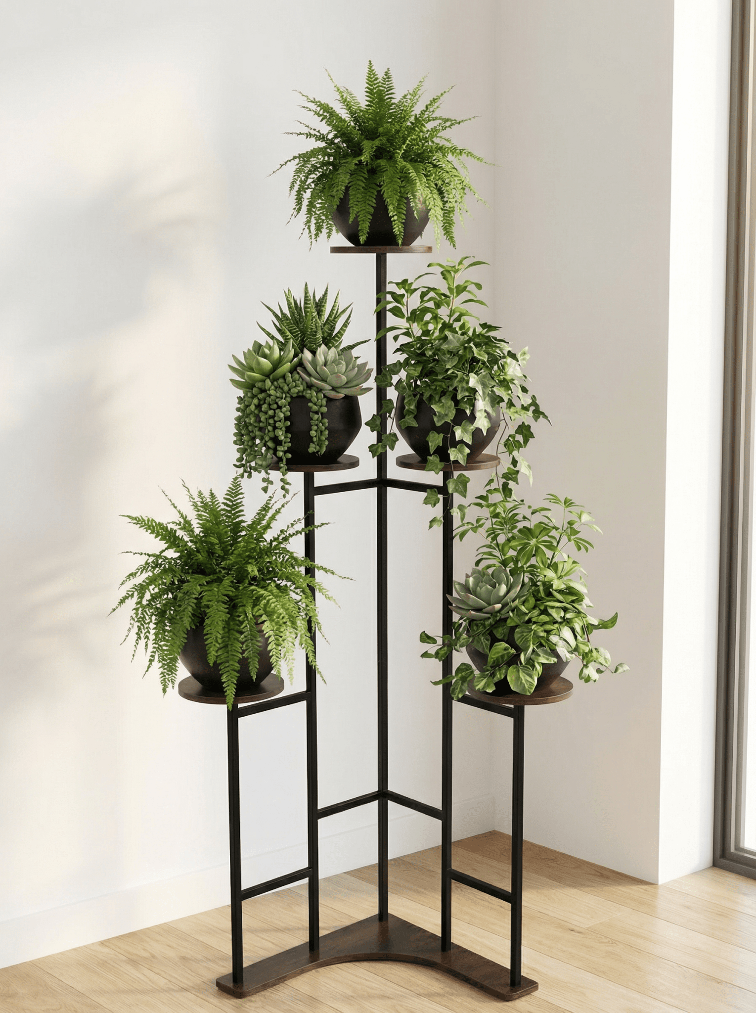 Suporte Metálico para Jardim Vertical 3 Andares Amadeirado - Montar & Plantar