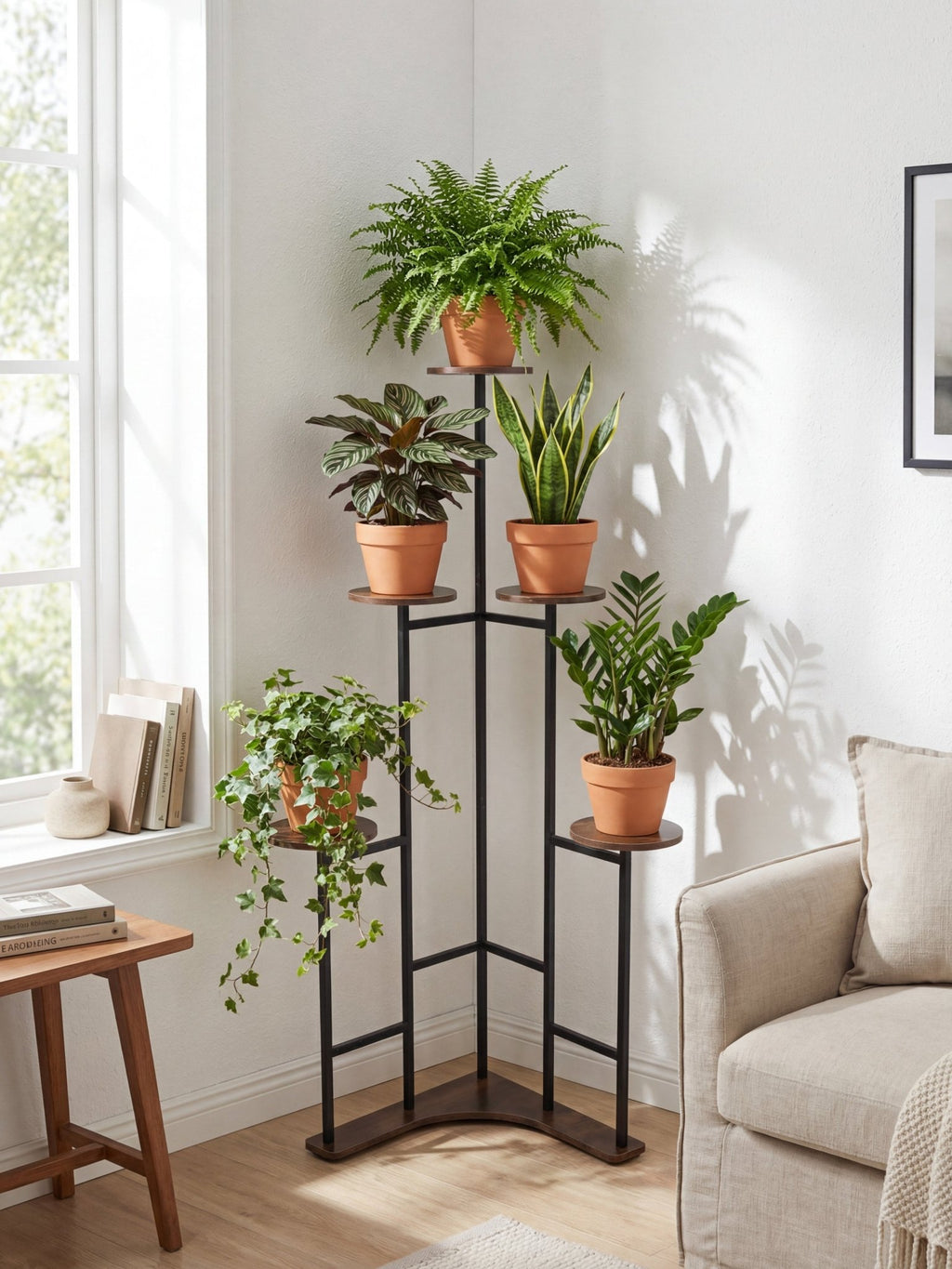 Suporte Metálico para Jardim Vertical 3 Andares Amadeirado - Montar & Plantar