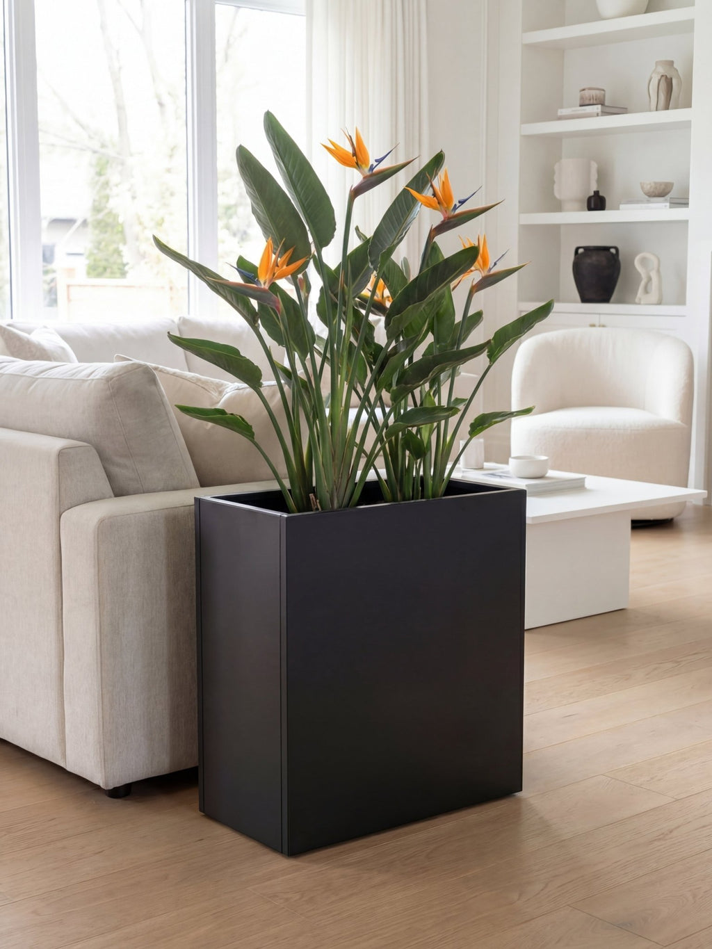 Vaso Metálico para Plantas Caixa Alta 80x80cm Preto - Montar & Plantar