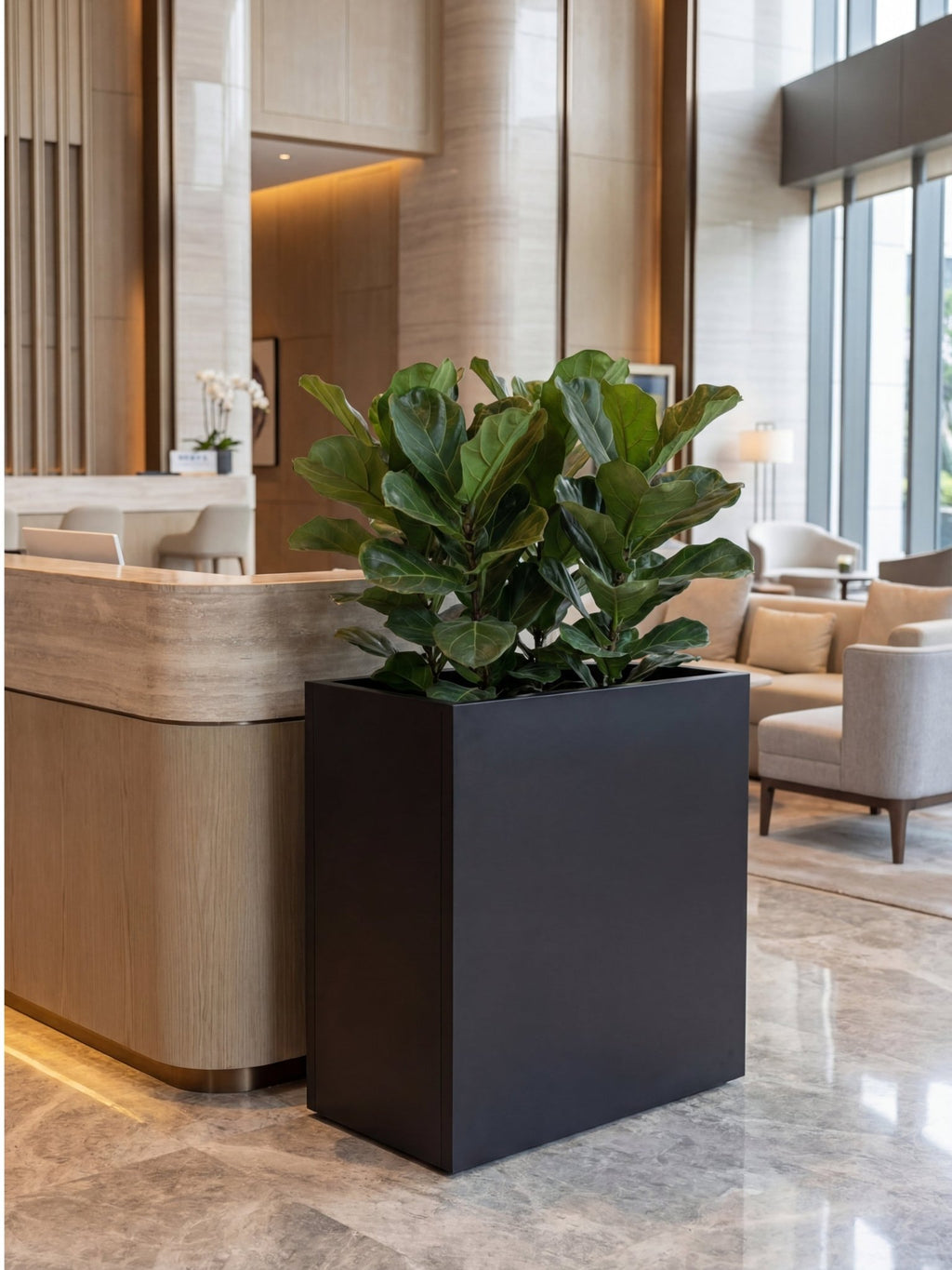 Vaso Metálico para Plantas Caixa Alta 80x80cm Preto - Montar & Plantar